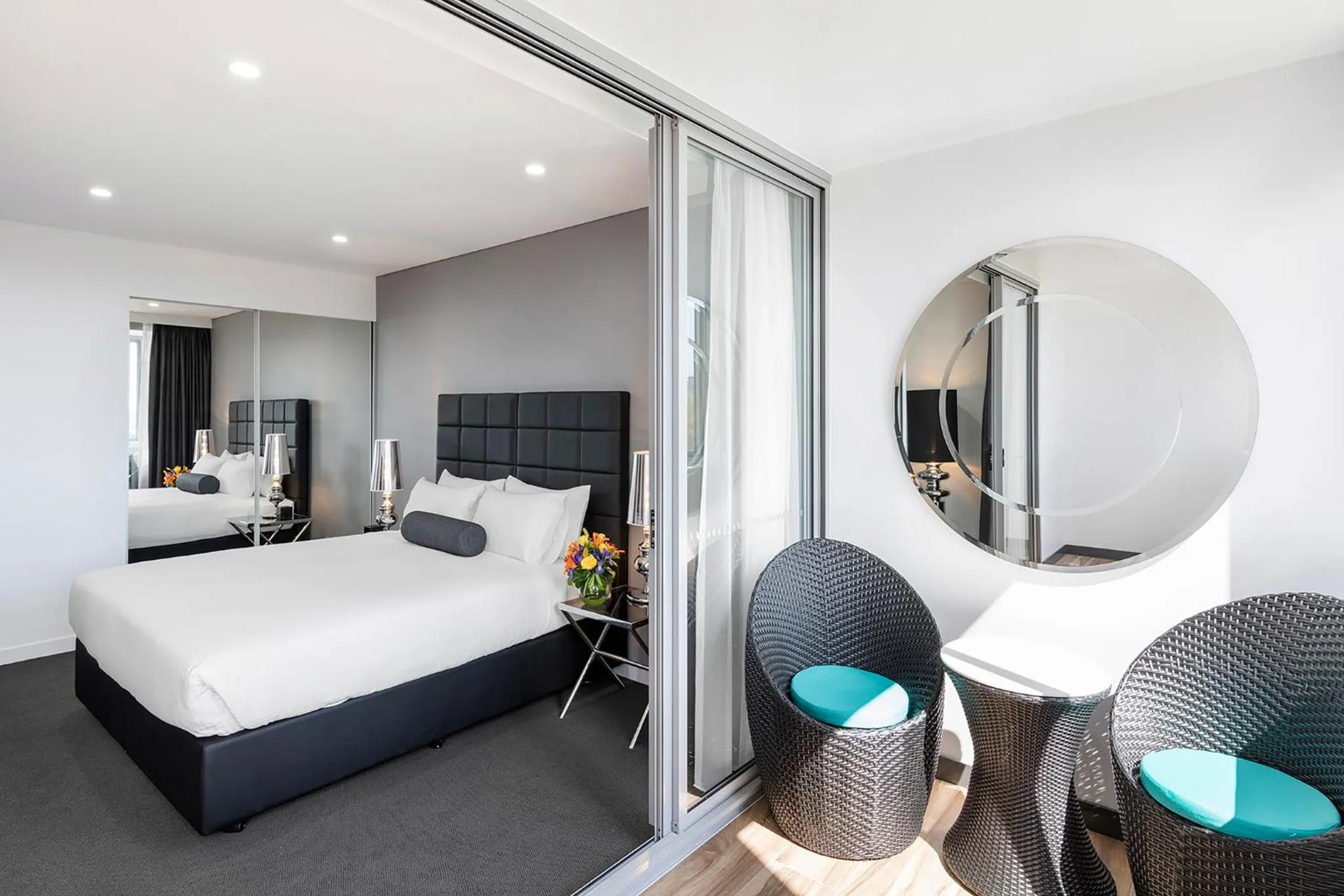 Bed in Meriton Suites Bondi Junction