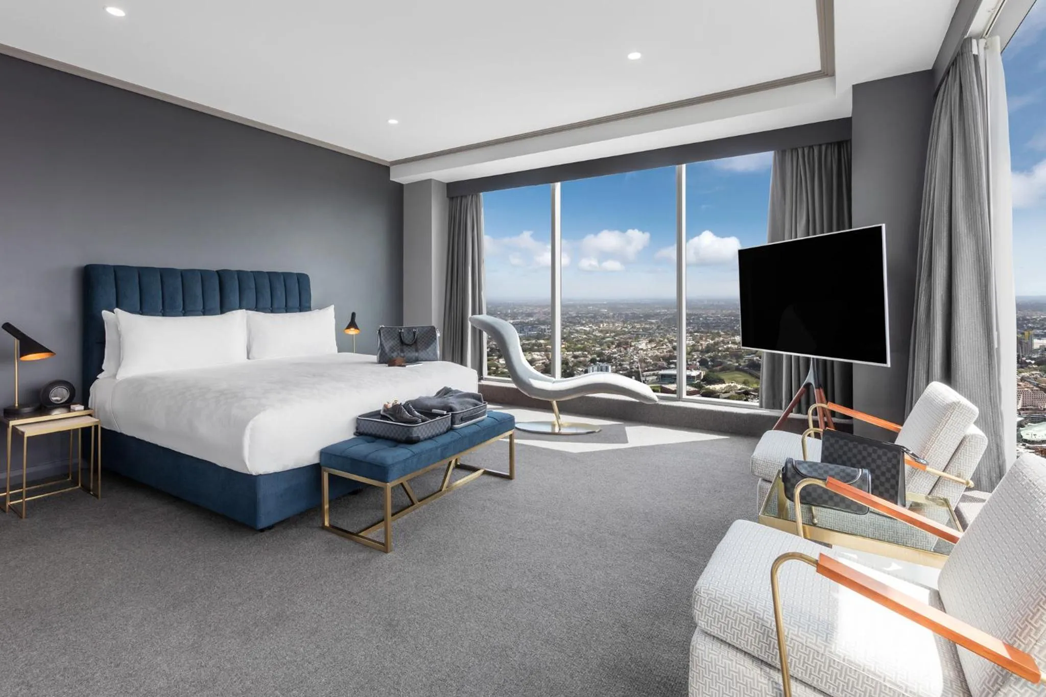 Bed in Meriton Suites World Tower, Sydney