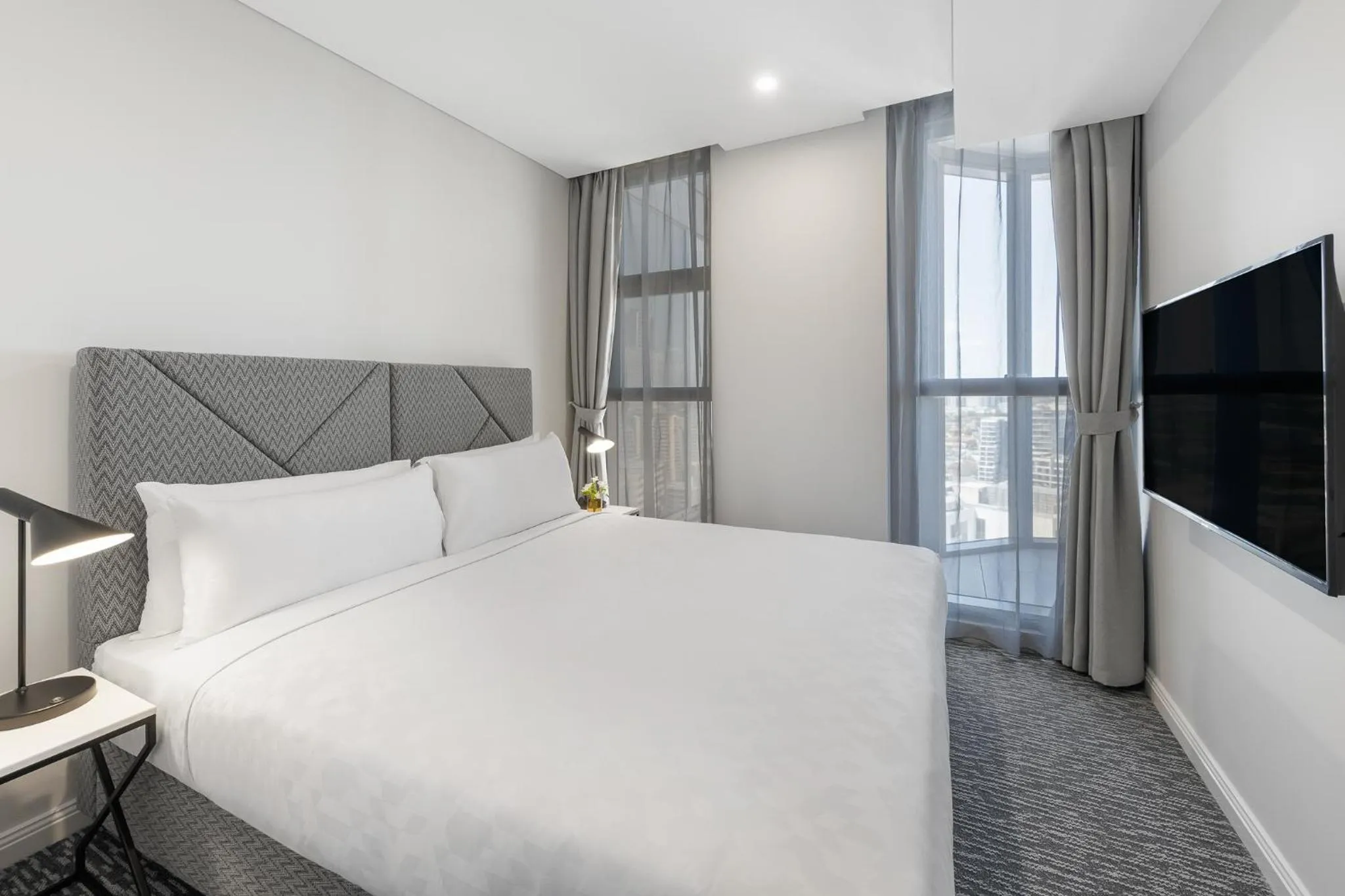 Bedroom, Bed in Meriton Suites George Street, Parramatta