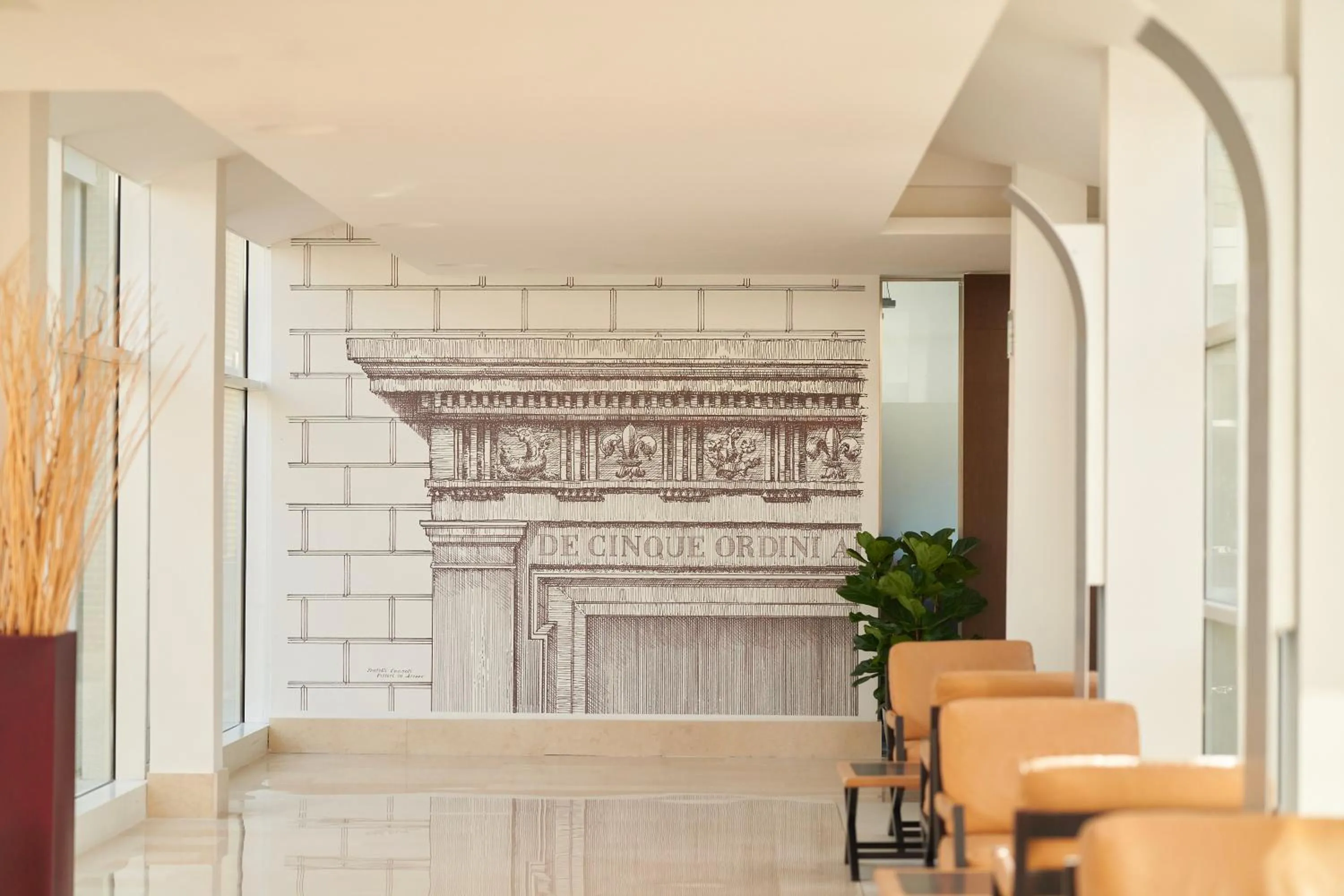 Decorative detail in UNA Hotels Bologna San Lazzaro