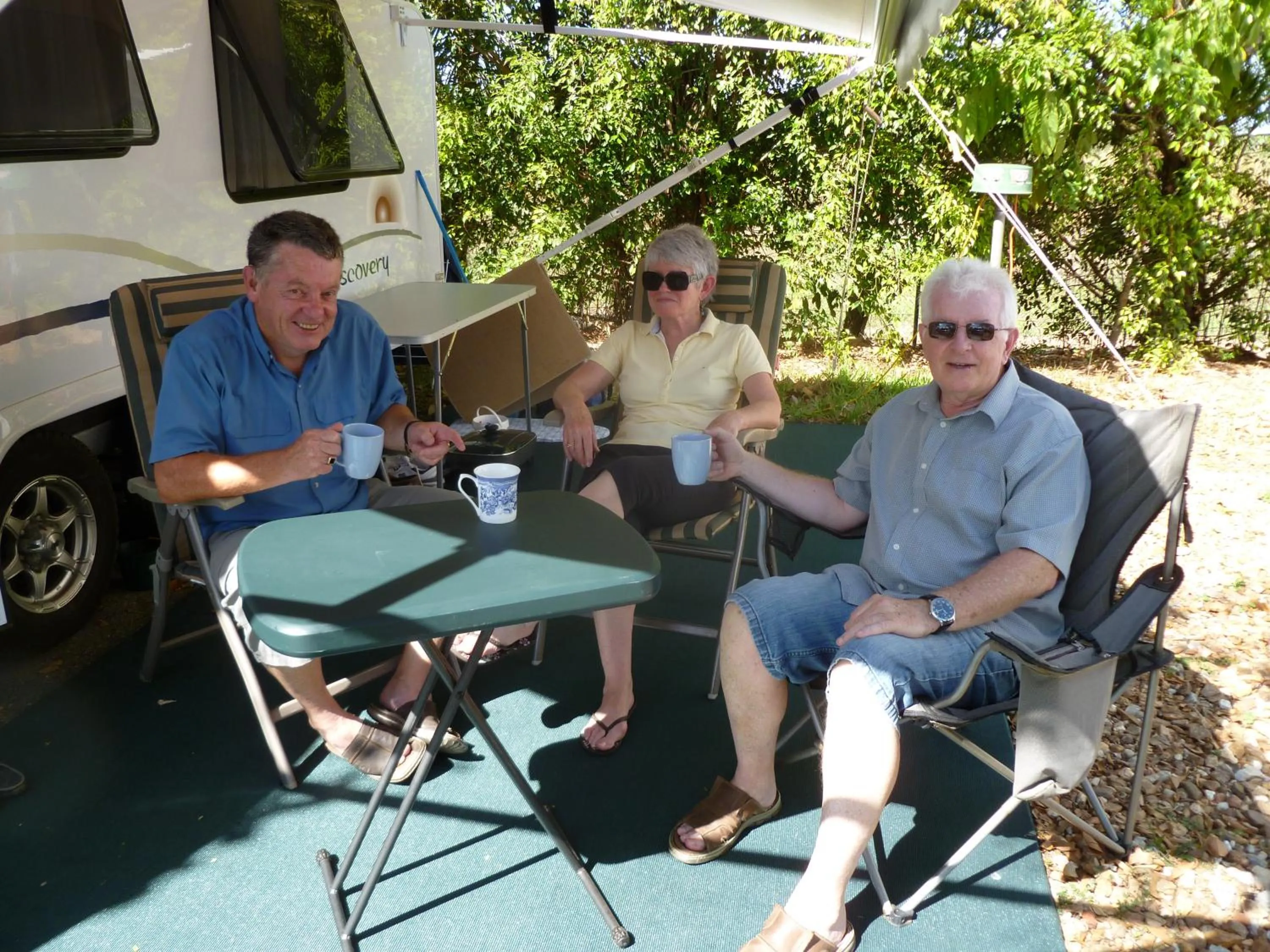group of guests in Hidden Valley Holiday Park Darwin