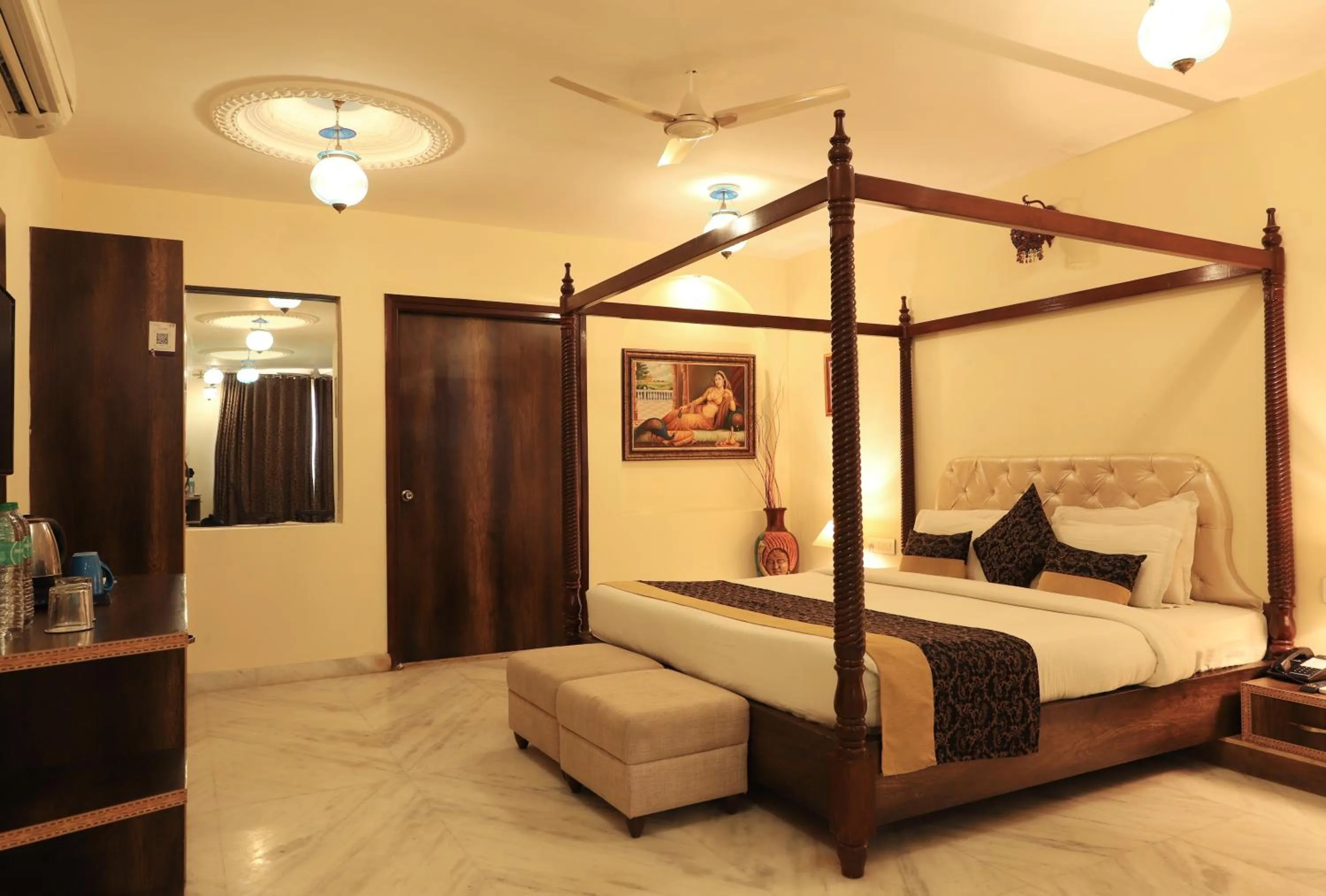 Bedroom, Bed in Regenta Central Mewargarh, Near Biological park