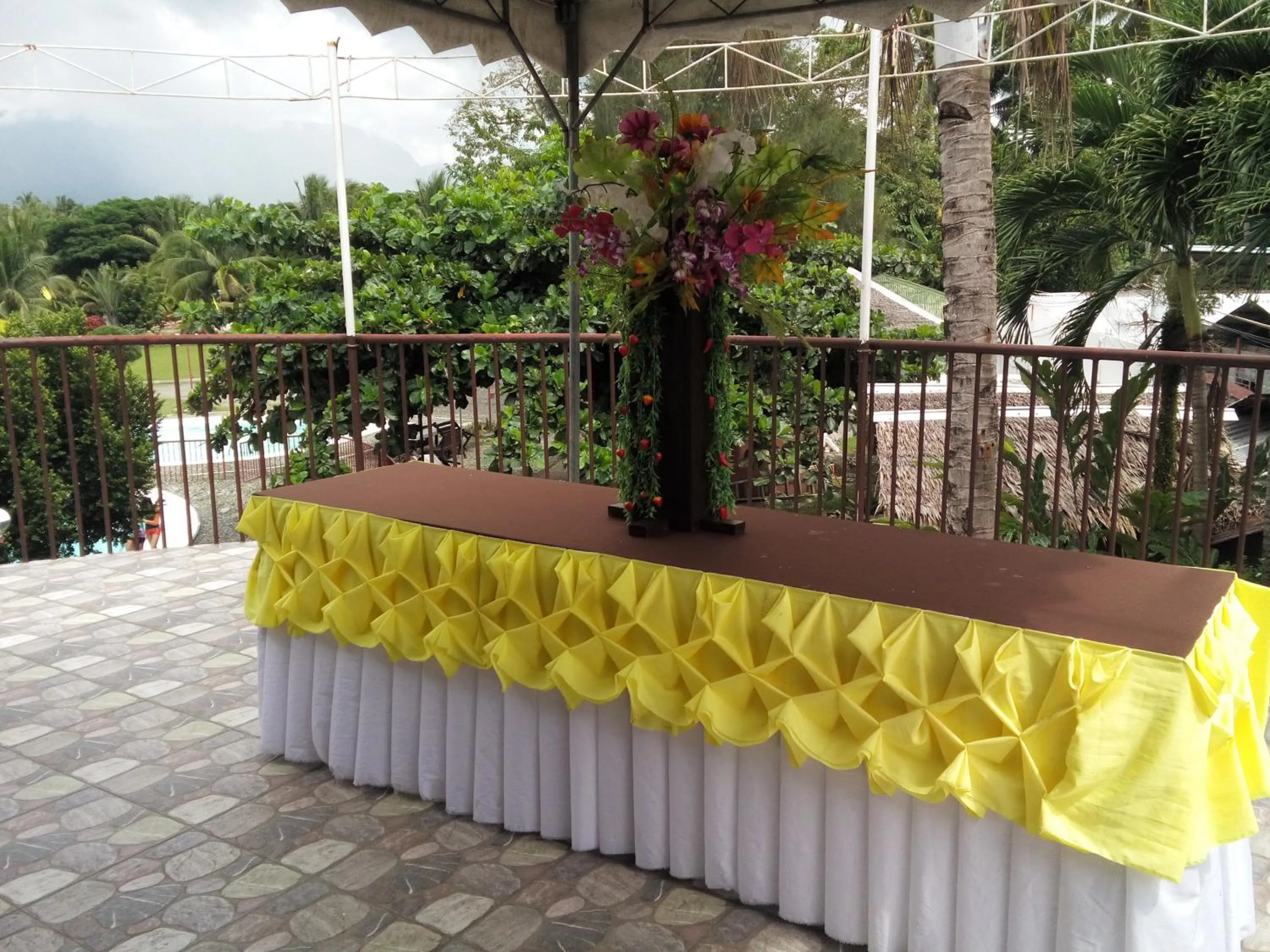 Balcony/Terrace in Gazebo Pools and Restaurant