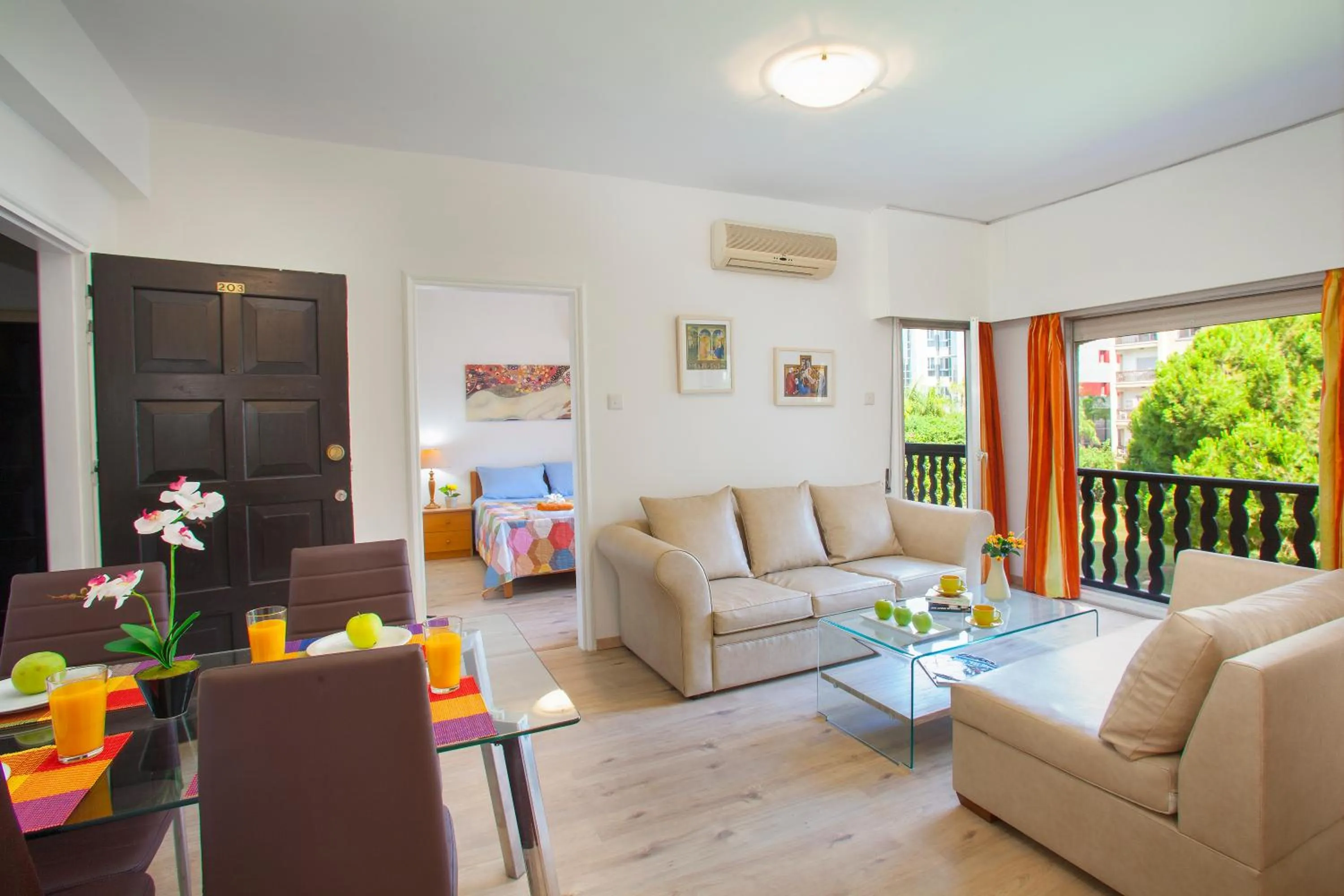 Seating area in Castle Holiday Apartments