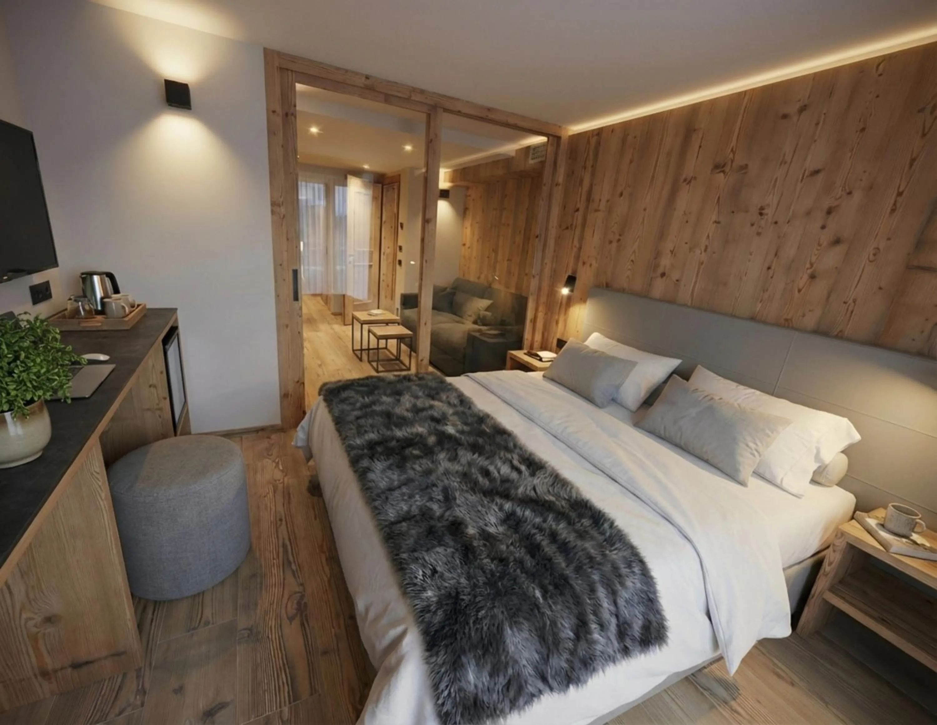 Bed in Hotel Garnì al Plan