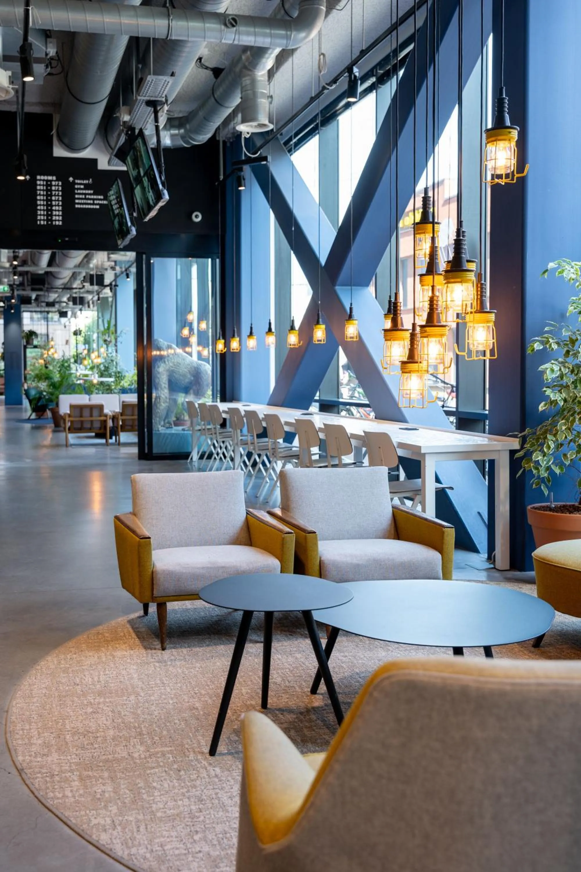 Seating area in The Social Hub Groningen