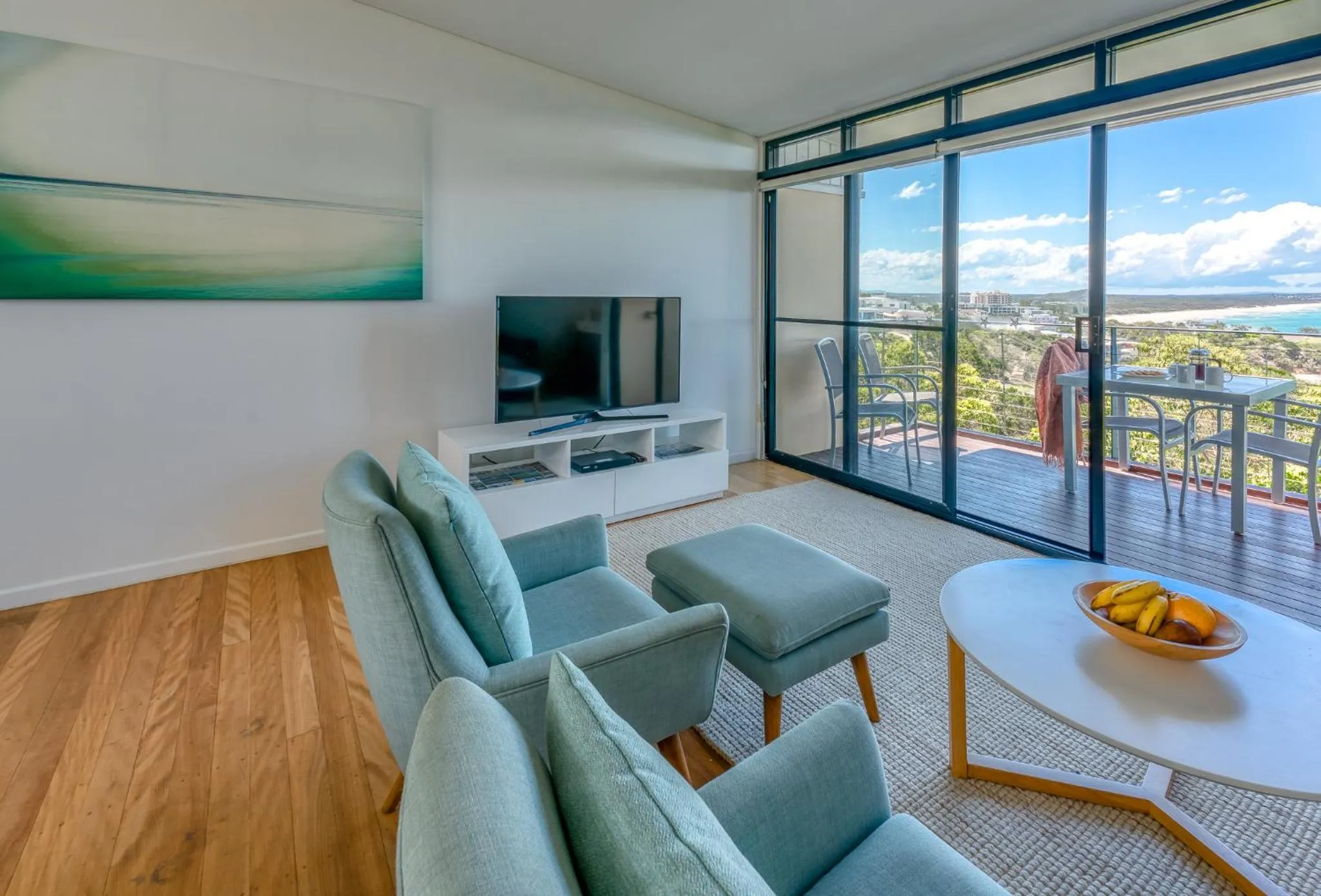 Living room in The Point Coolum