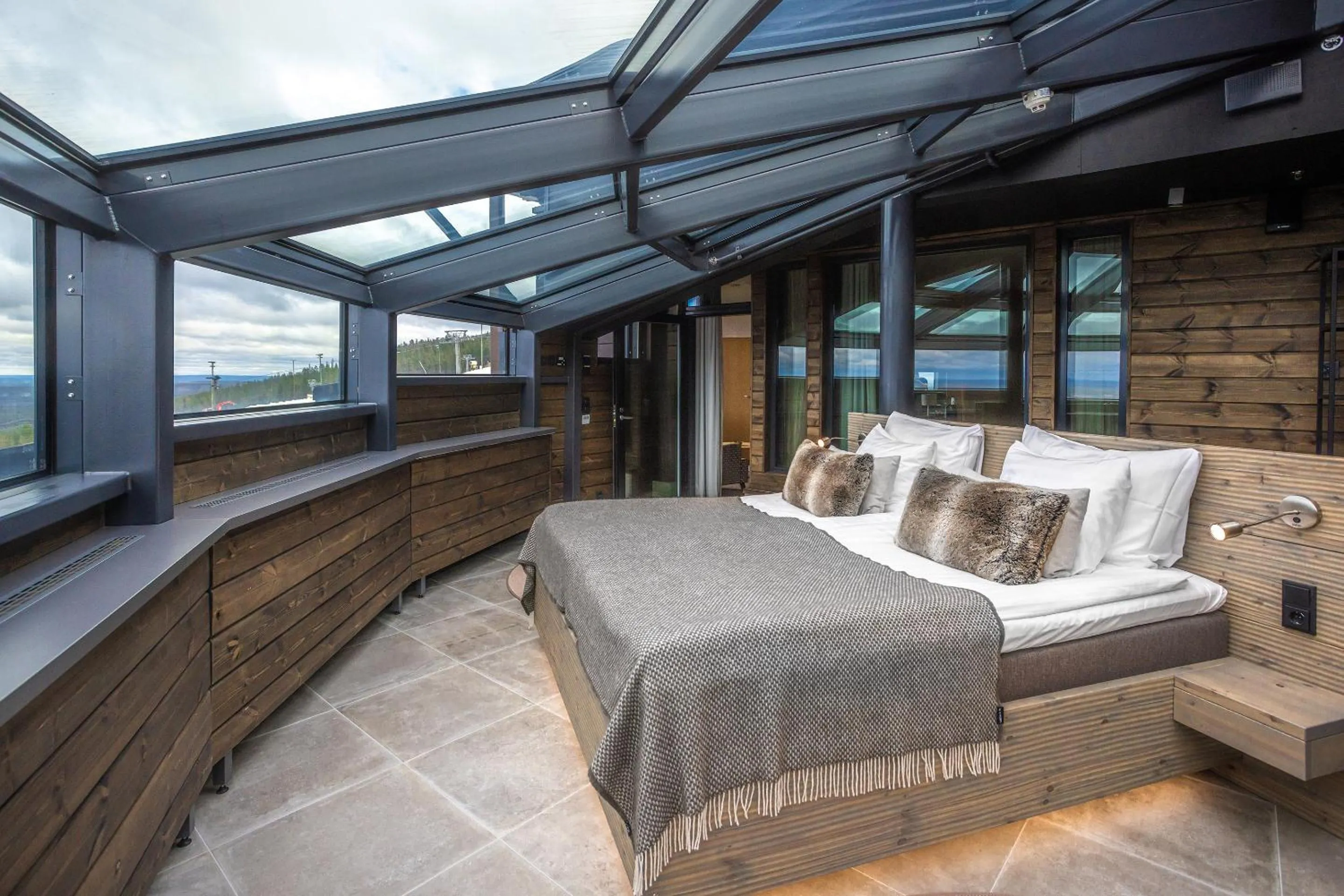 Bed in Hotel Levi Panorama