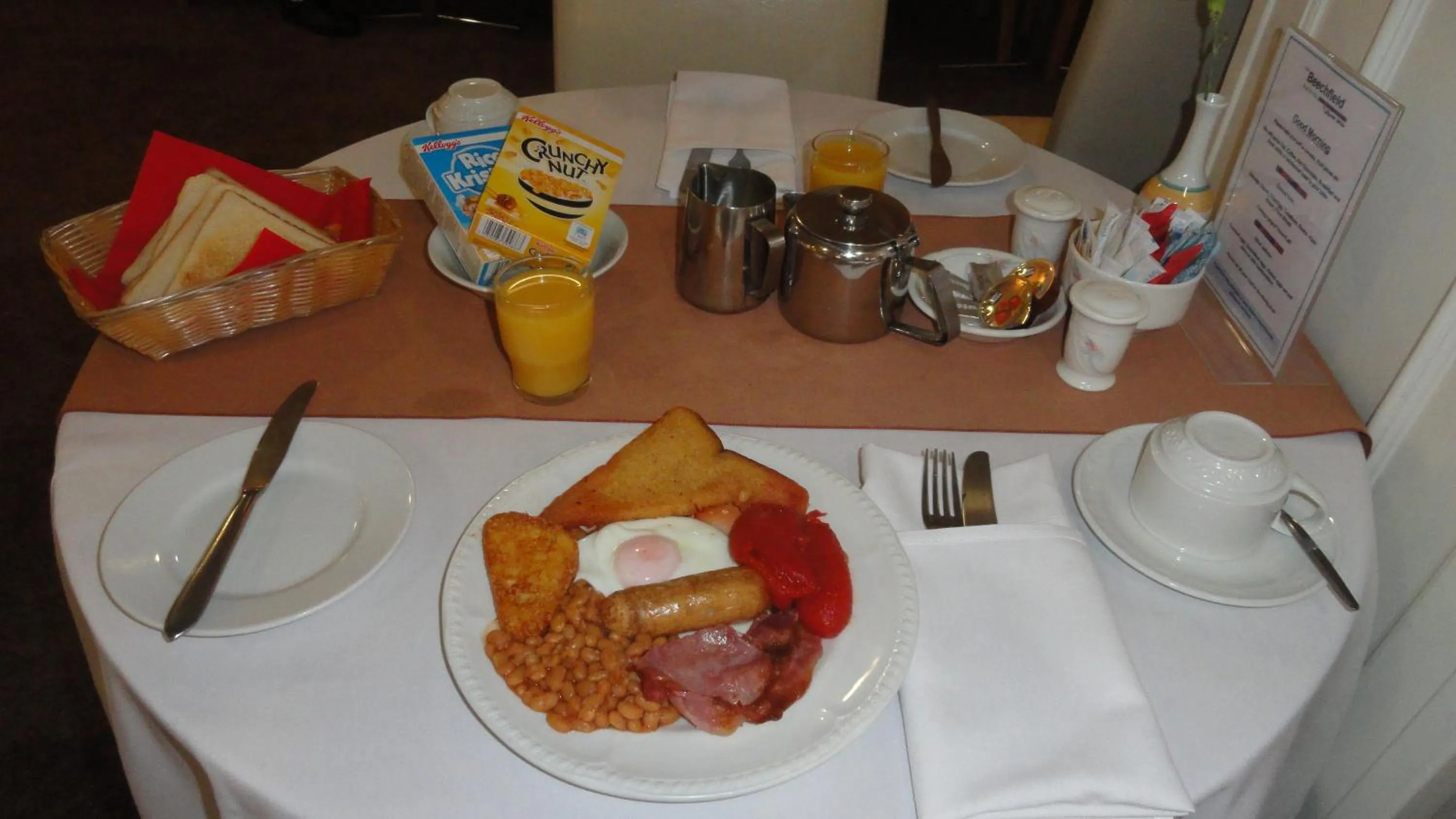 Food in The Beechfield Hotel