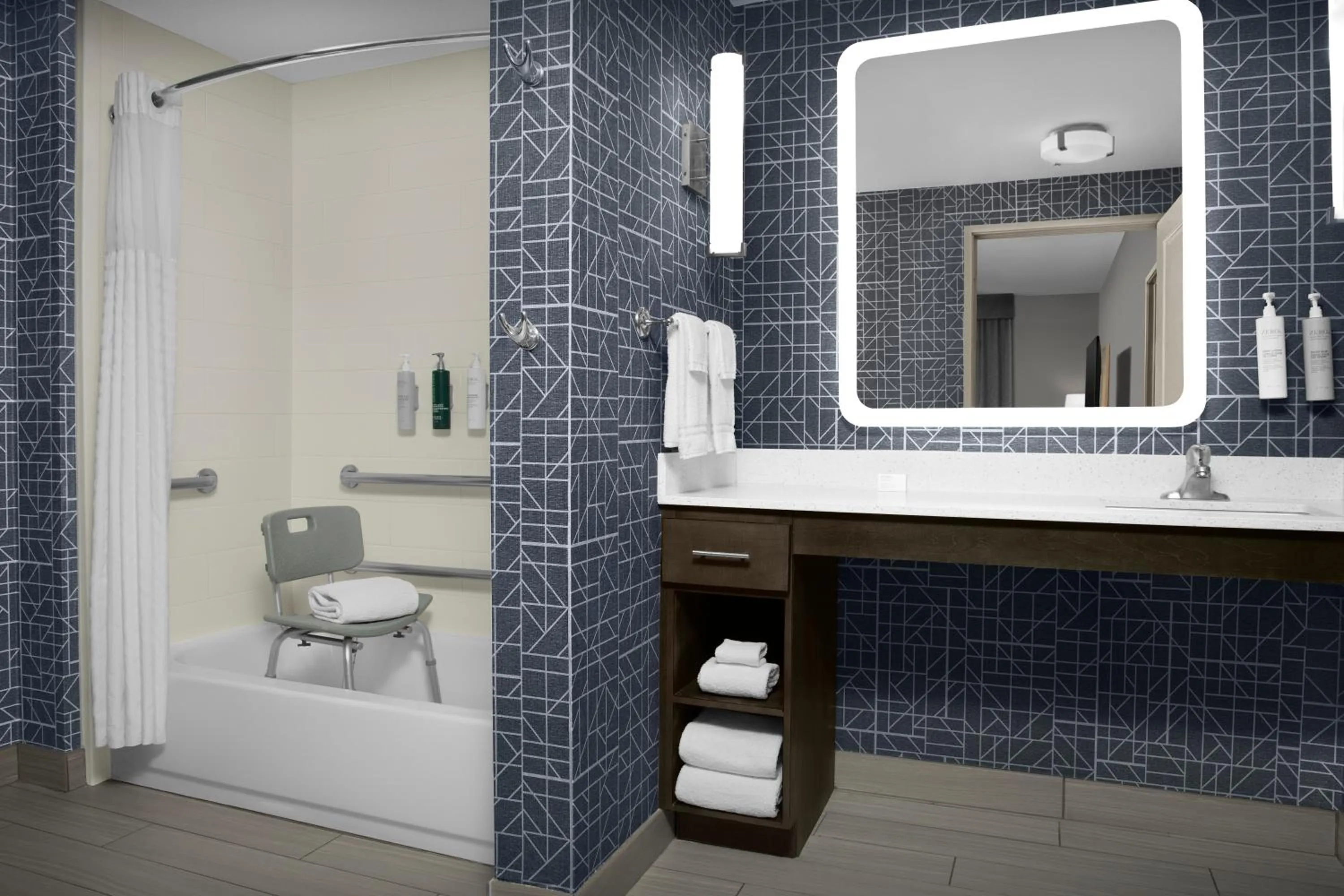 Shower in Homewood Suites by Hilton Metairie New Orleans