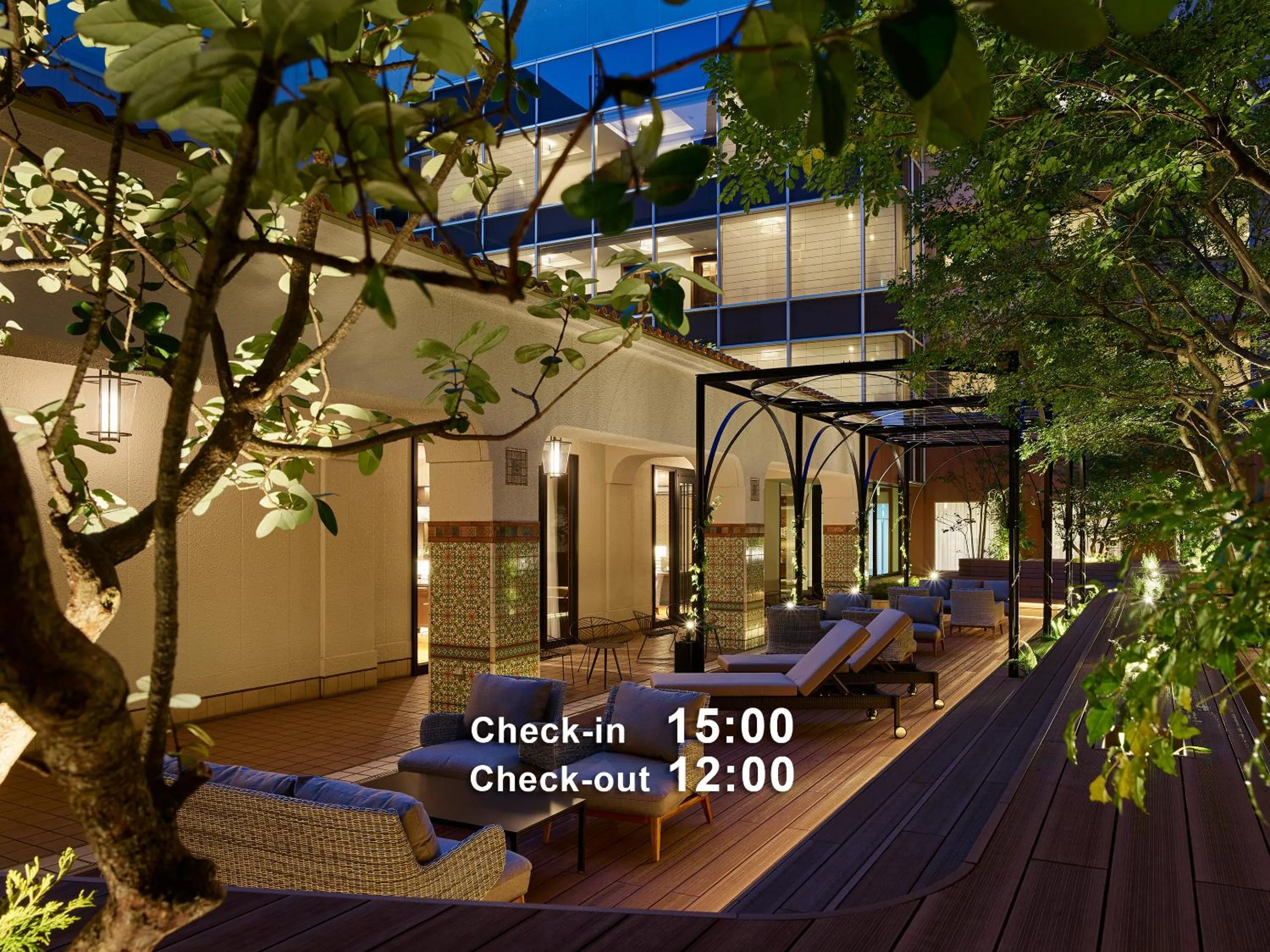 Patio in Hotel The Celestine Tokyo Shiba