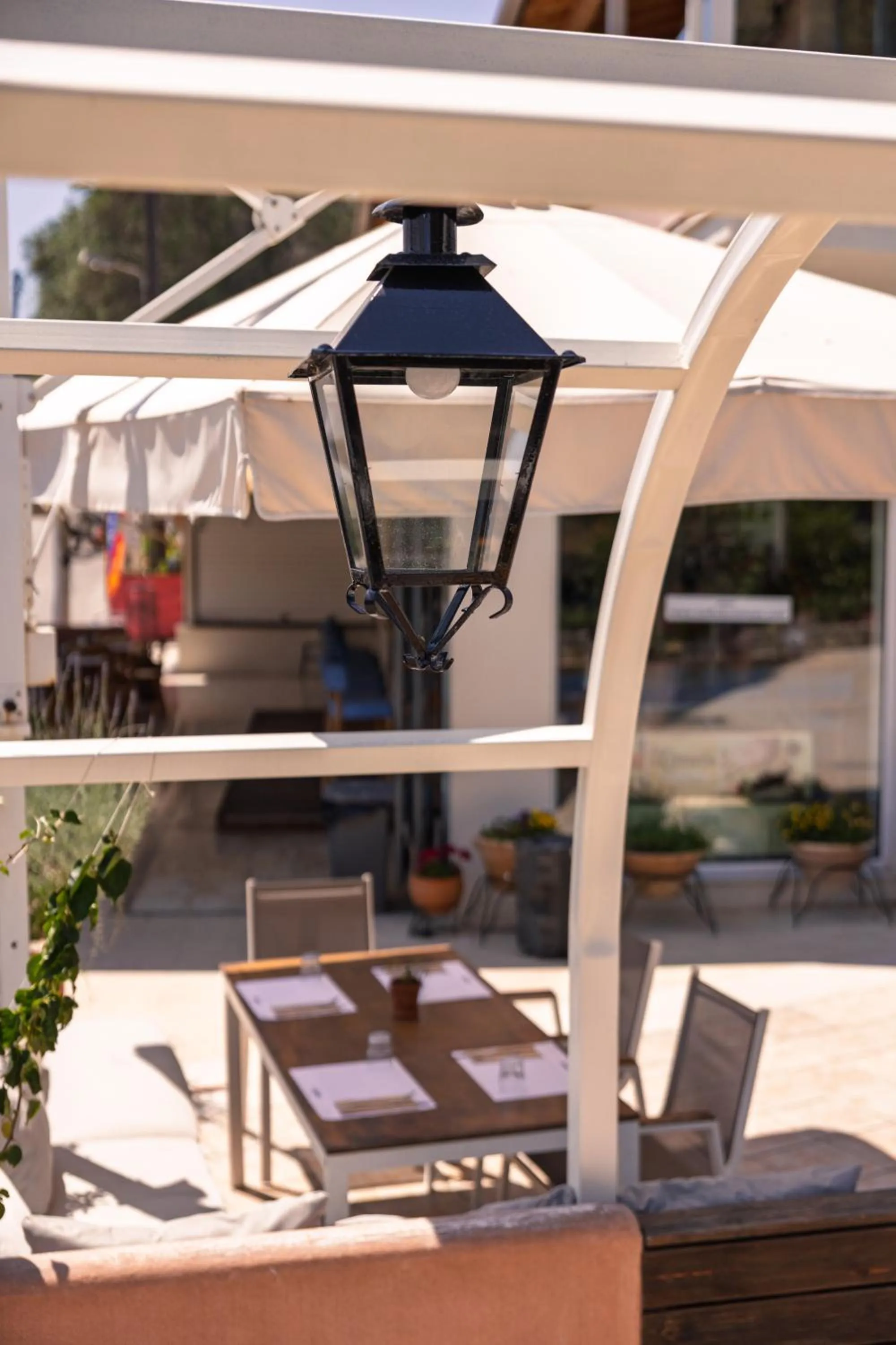 Dining area in Dominoes Corfu