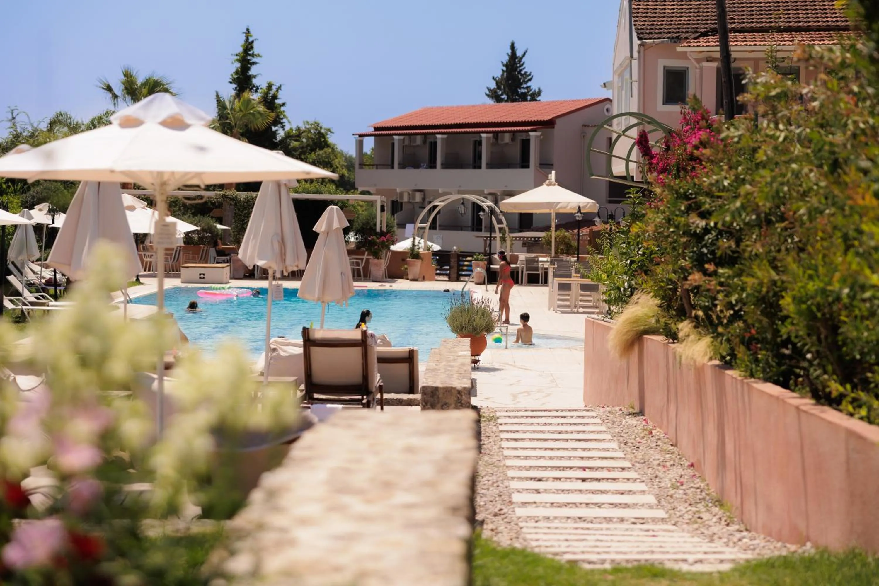 Swimming pool in Dominoes Corfu