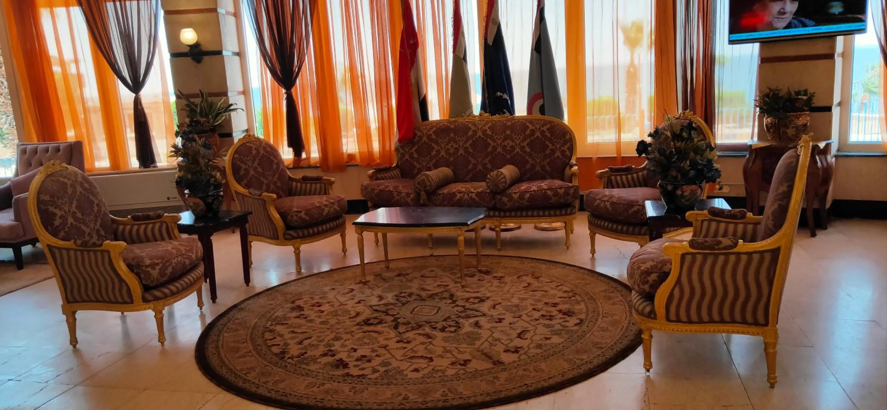 Seating area in Fayoum Hotel
