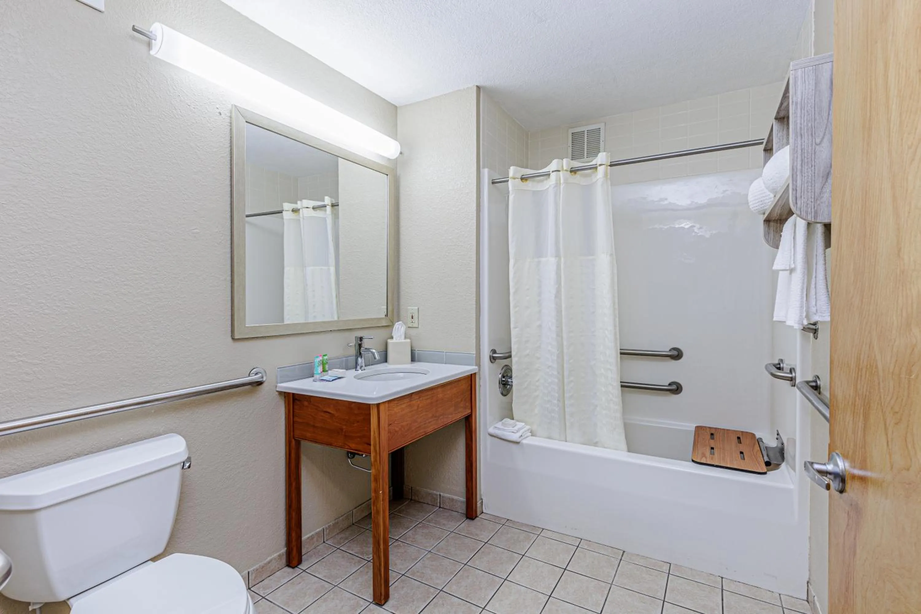 Bathroom in Rivers Edge Motel