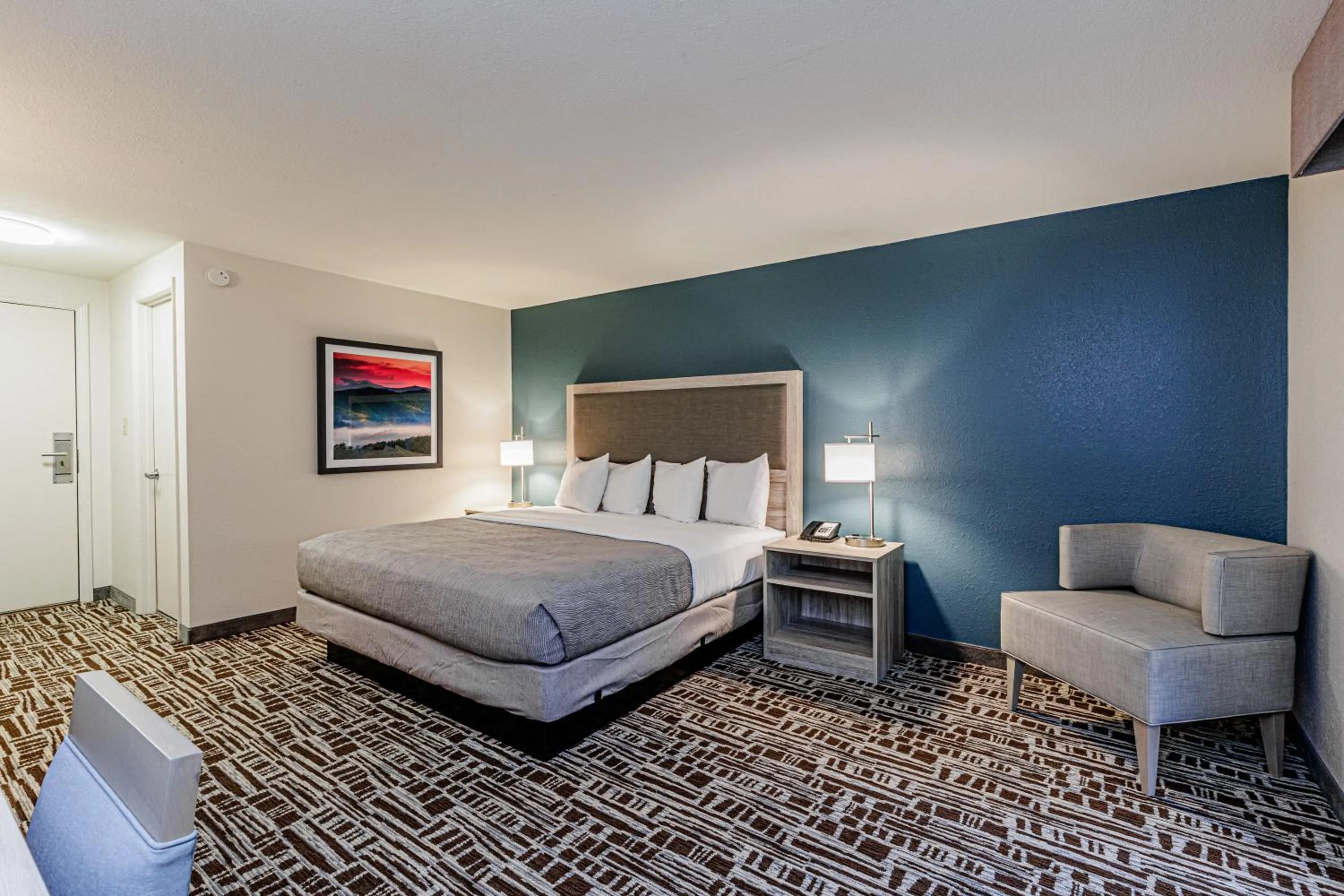 Bed in Rivers Edge Motel