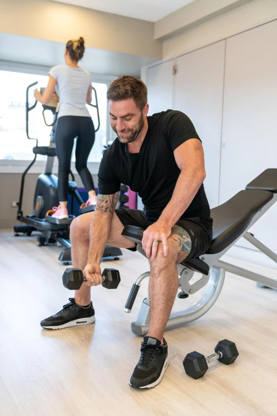 Fitness centre/facilities in Carles Hotel