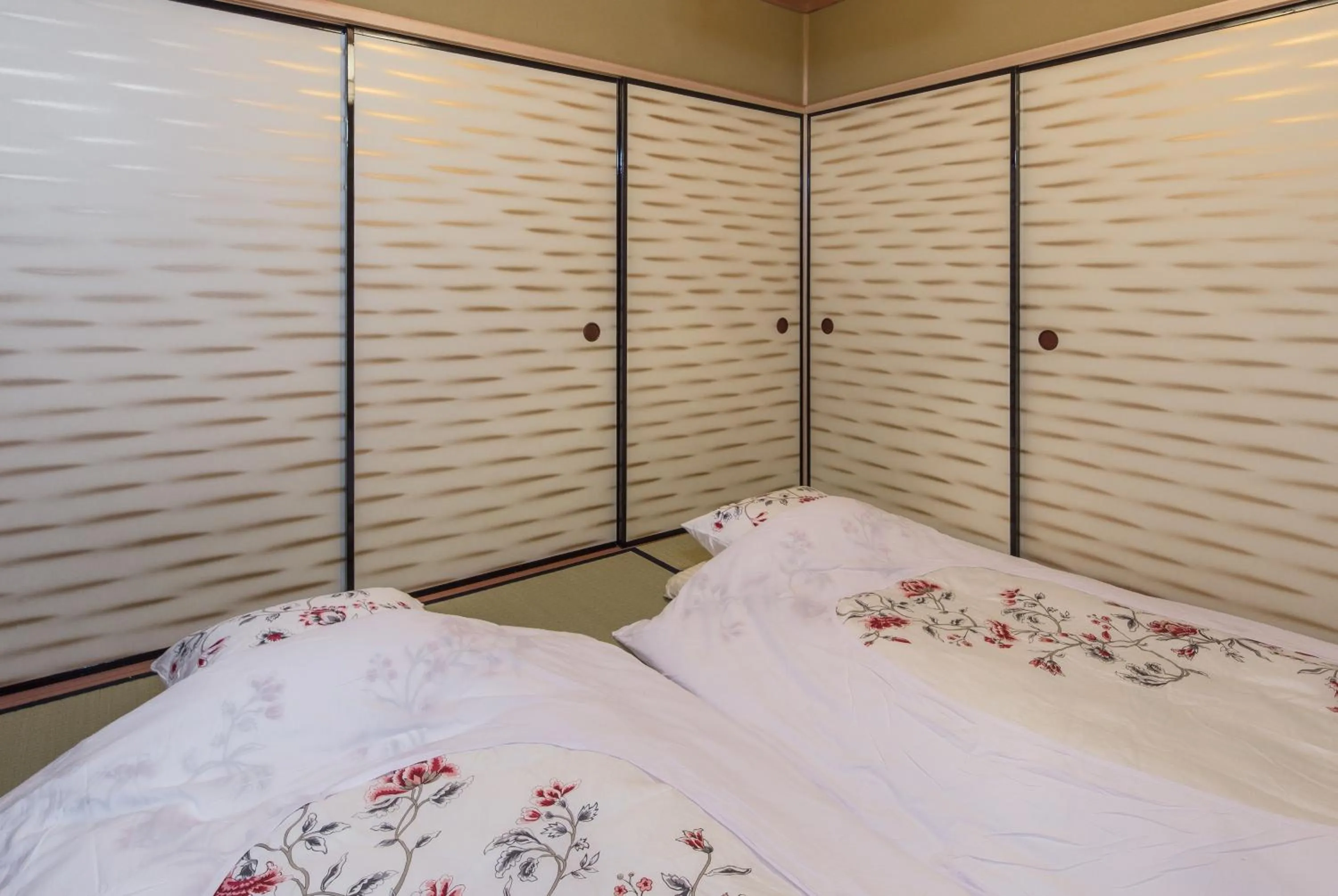 Bed in Machiya Maya Gion