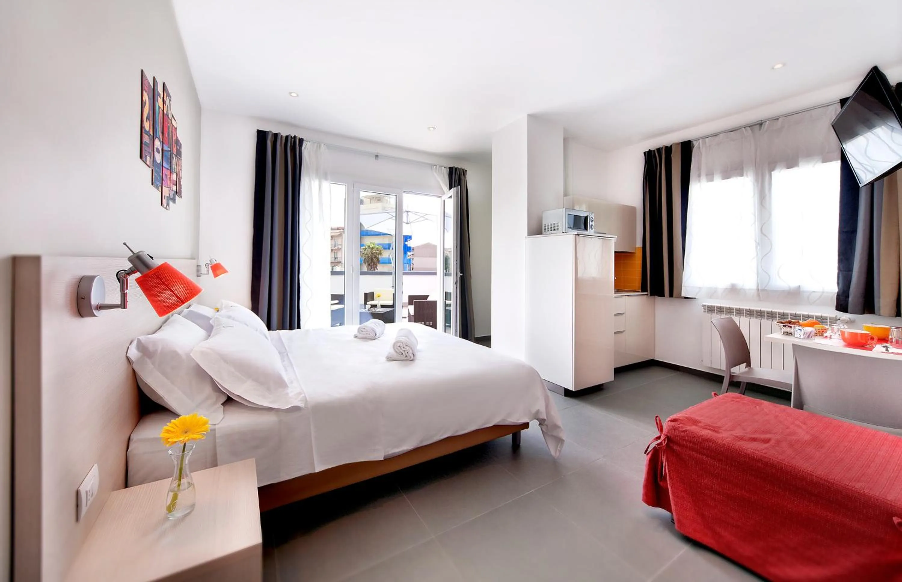 Photo of the whole room, Bed in Residence Dei Viali