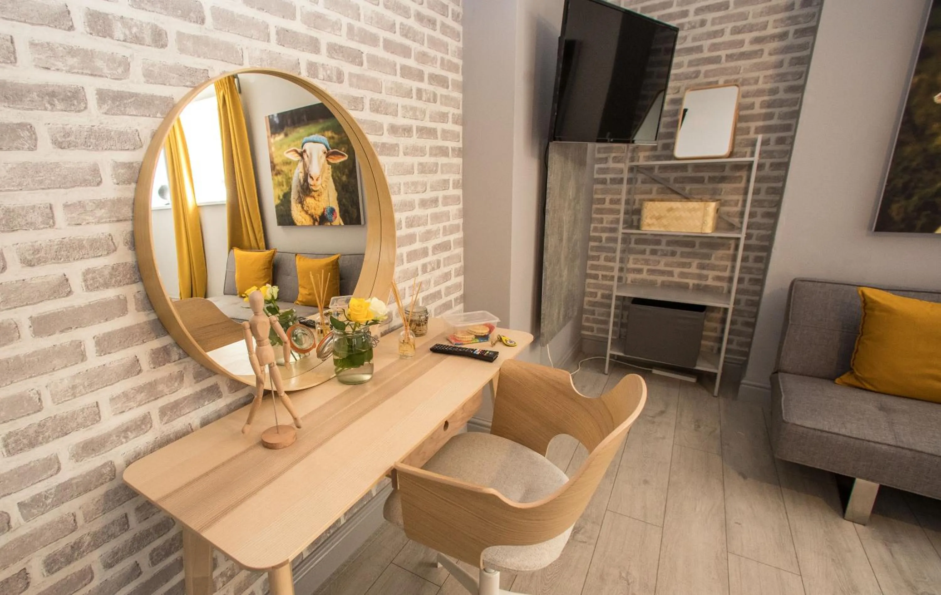 Seating area in James' Place at Dowlais