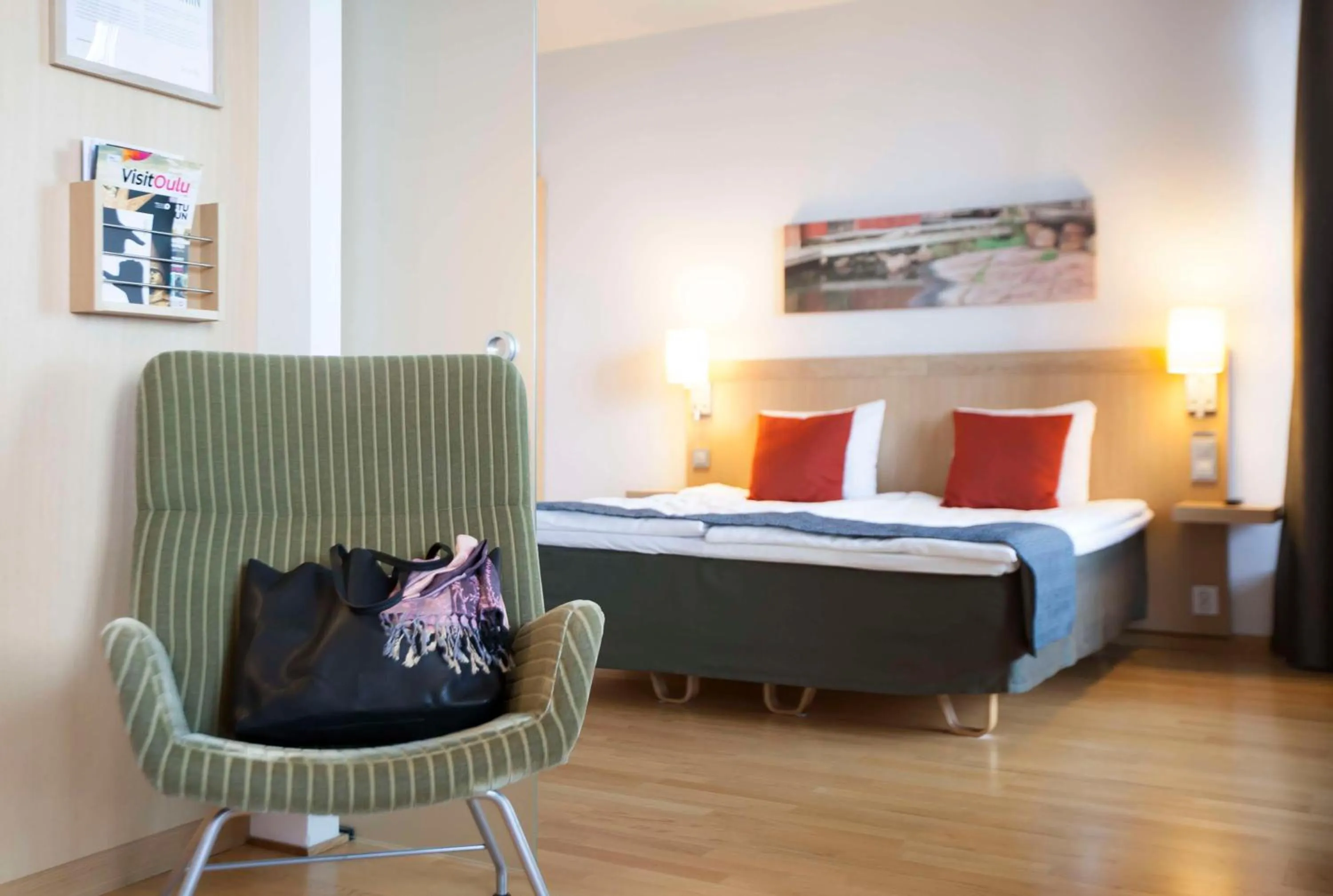 Bedroom, Bed in Scandic Oulu City