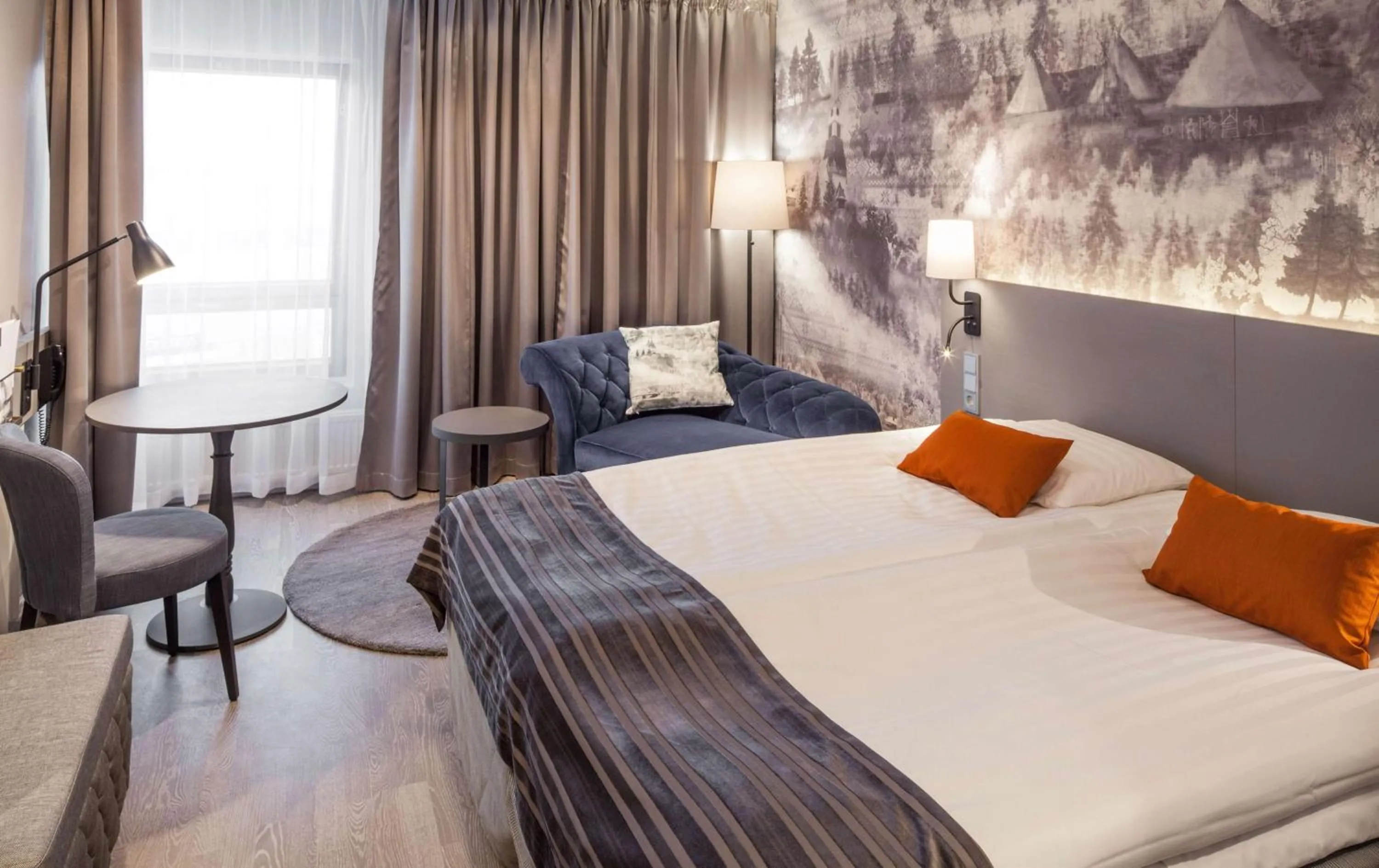 Bedroom, Bed in Scandic Rovaniemi City