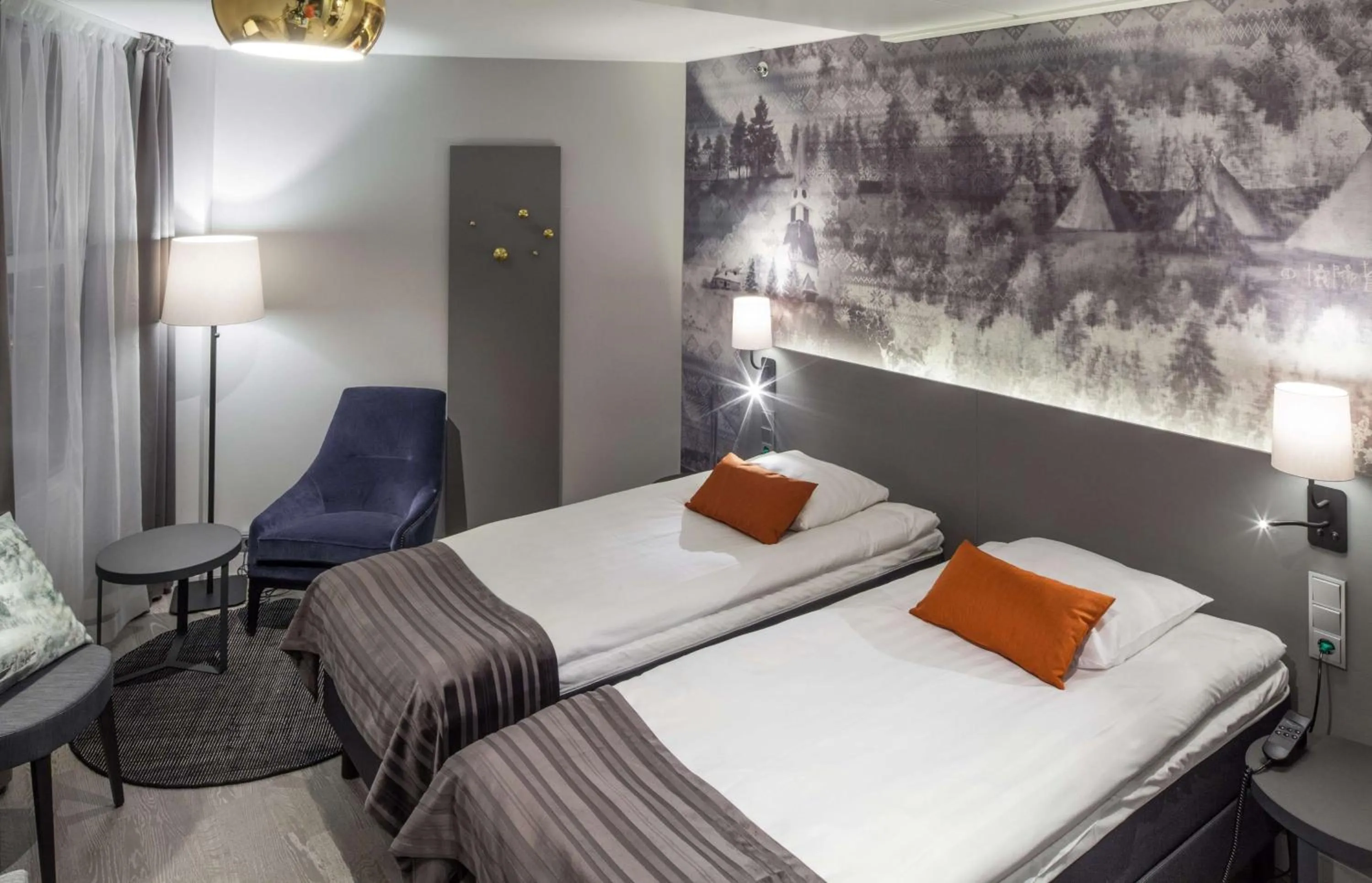 Bedroom, Bed in Scandic Rovaniemi City