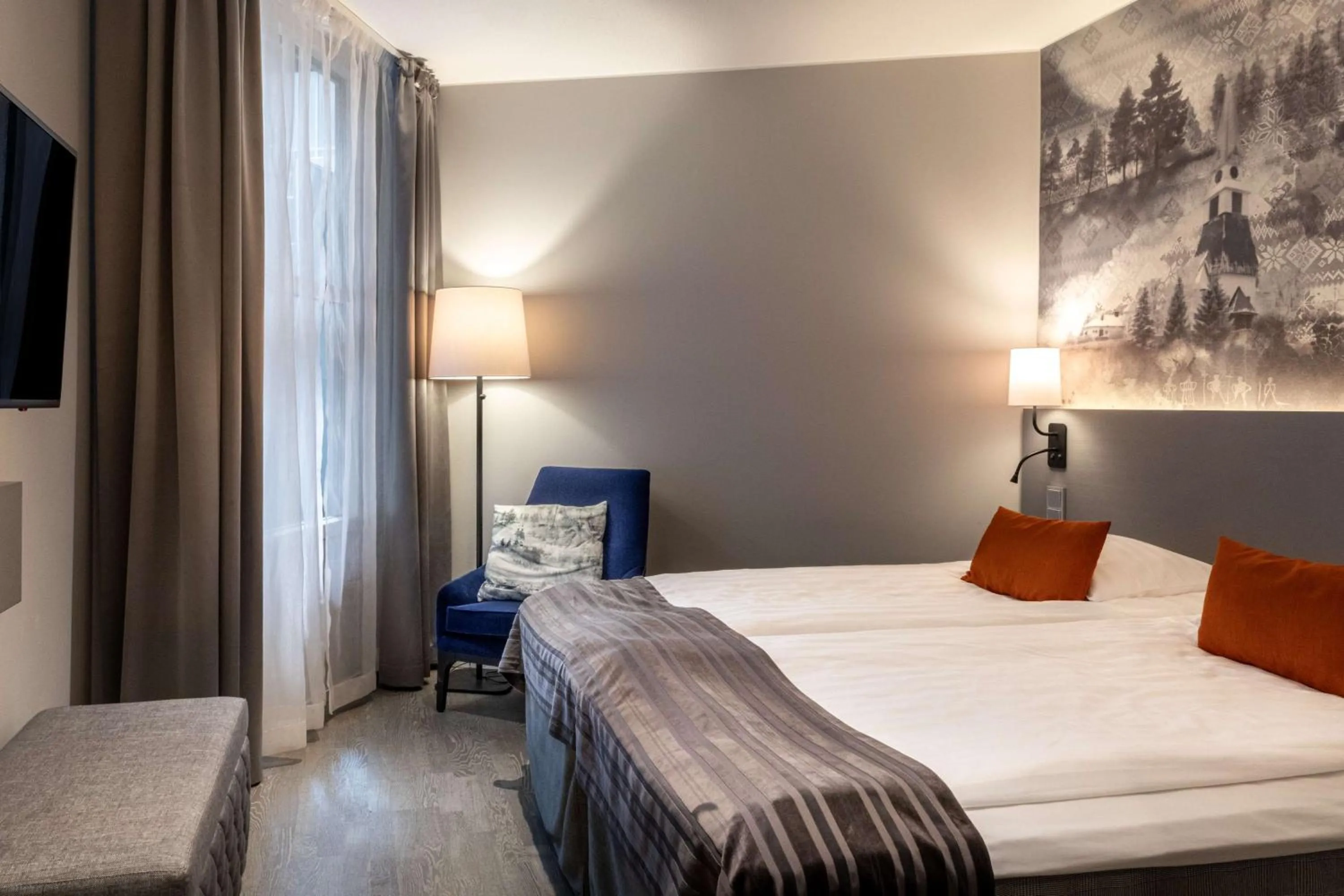 Bedroom, Bed in Scandic Rovaniemi City