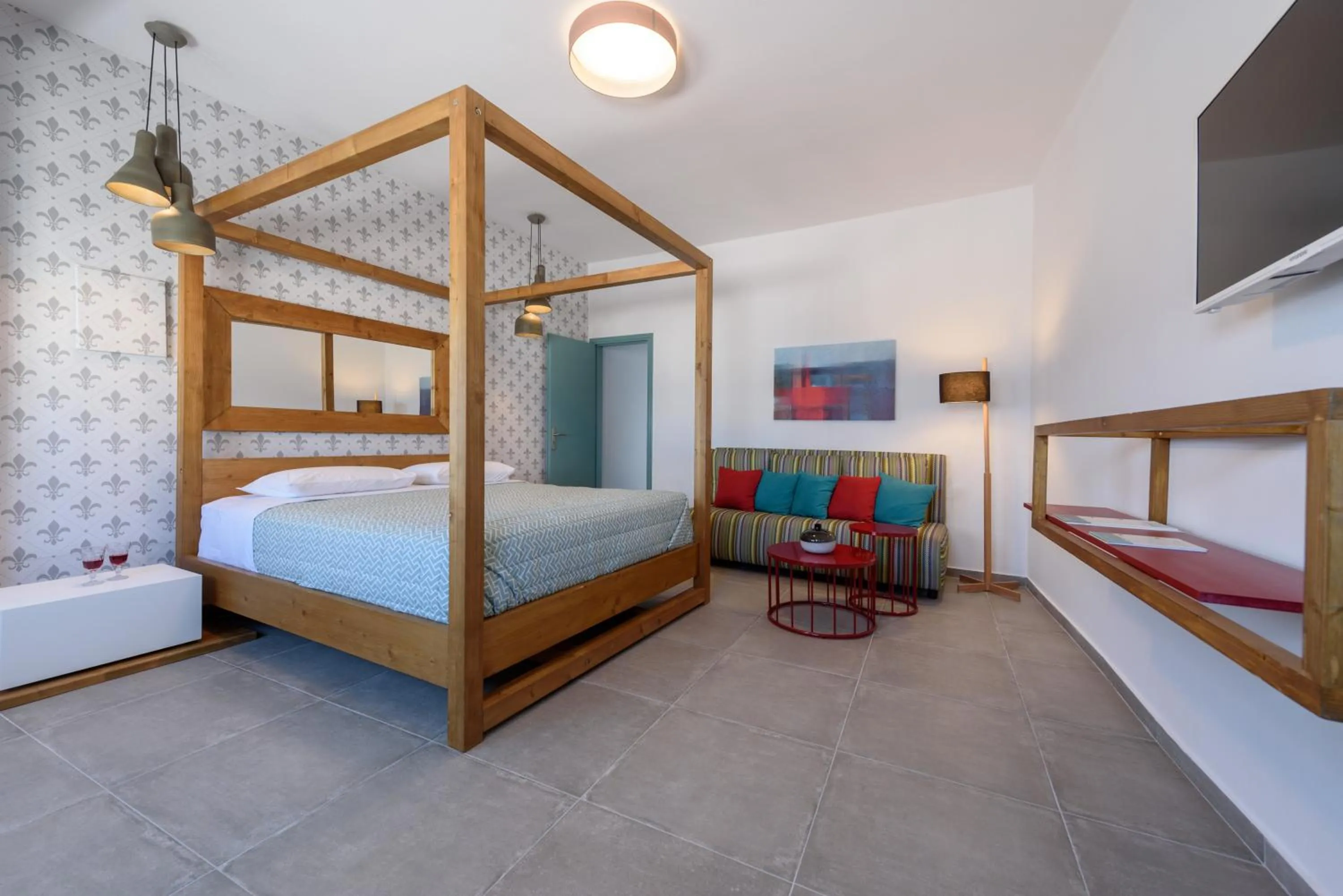 Bed in Sublime Villa & Caves