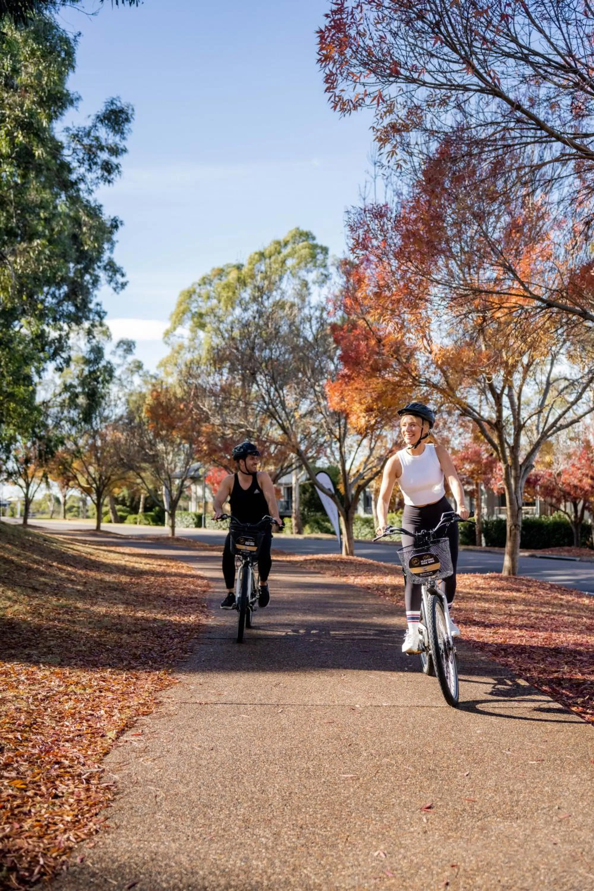 Cycling in Chateau Elan At The Vintage