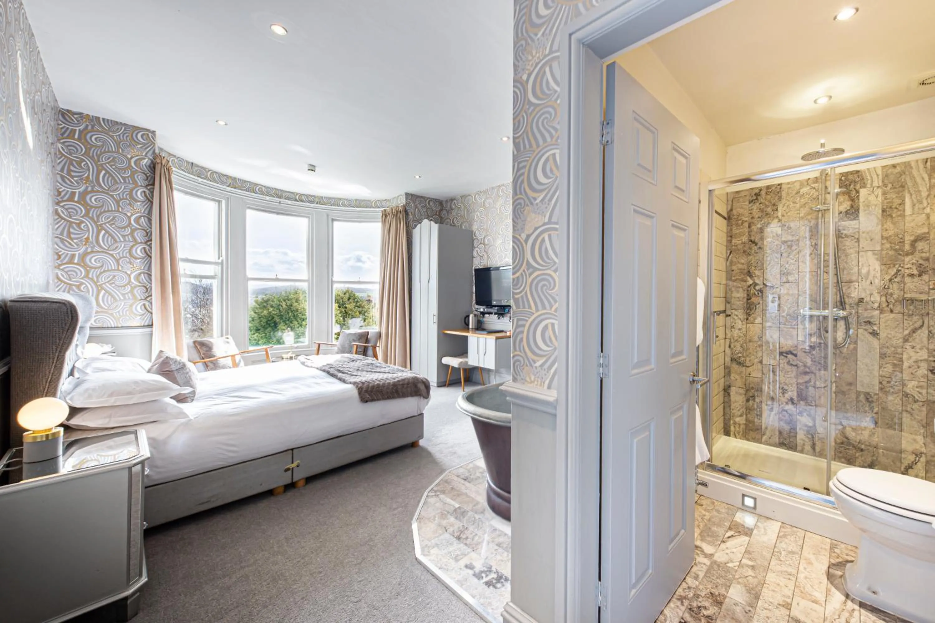 View (from property/room), Bed in Escape Boutique B&B