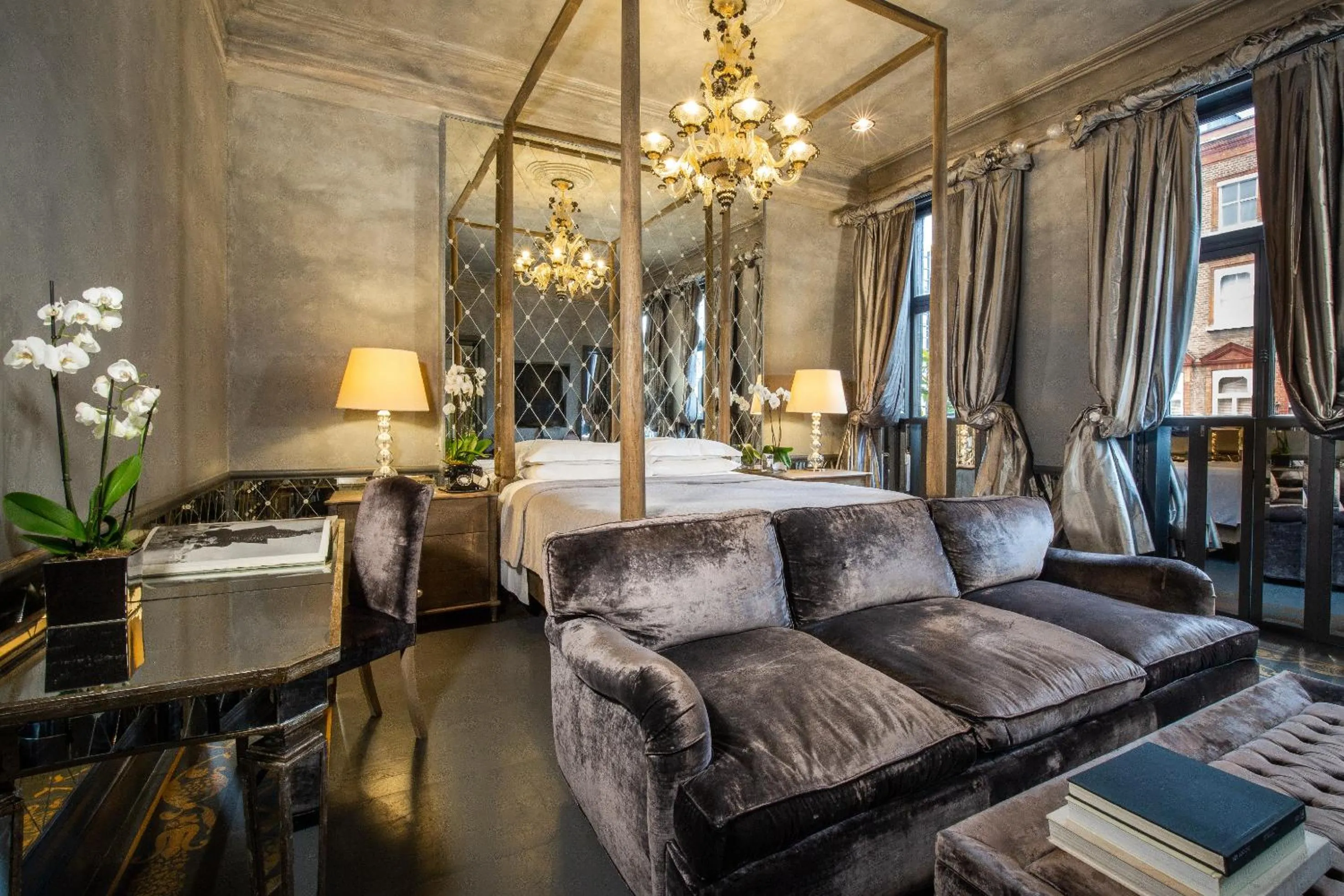 Bed, Seating Area in Blakes Hotel