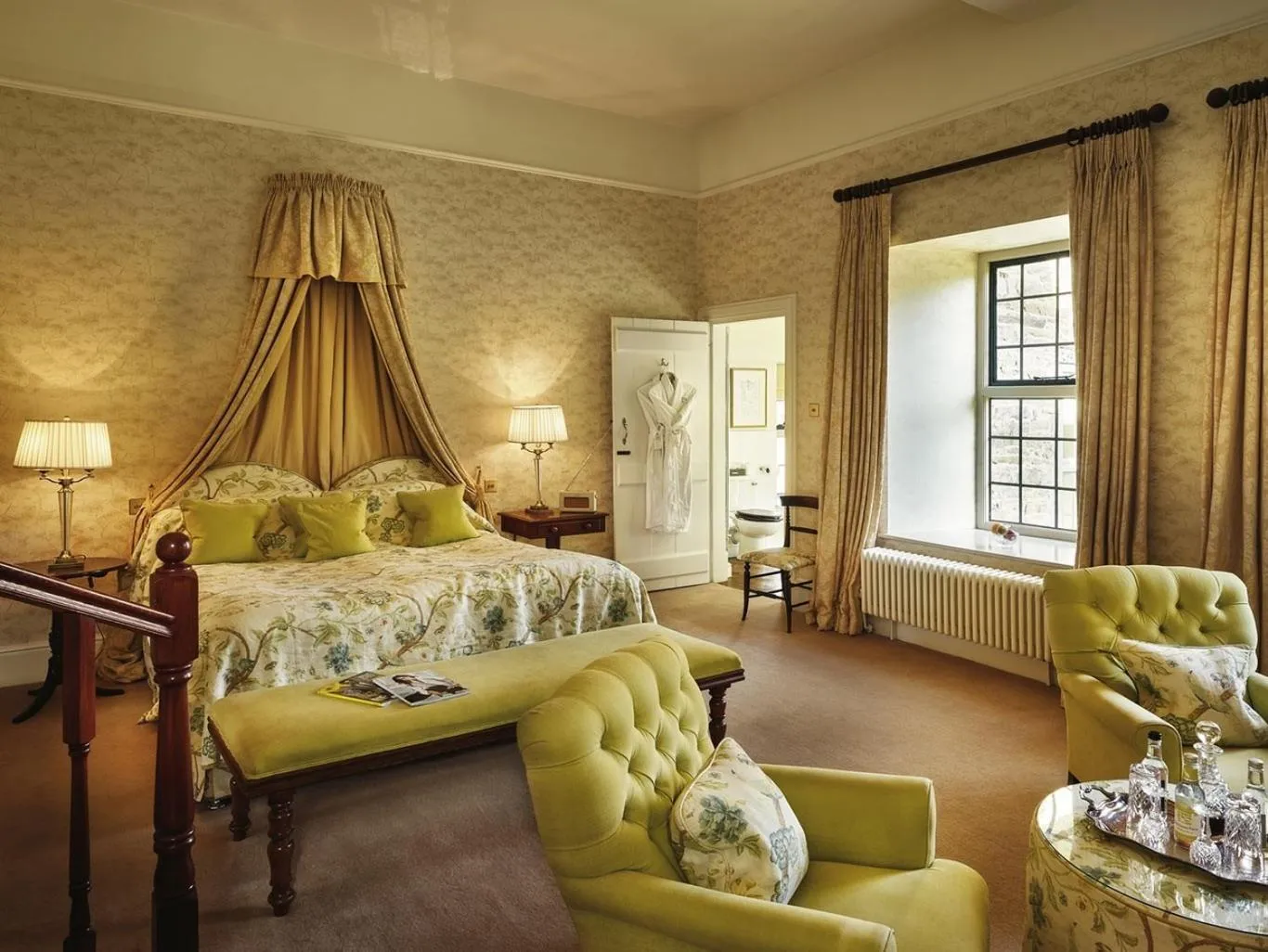 Bed in Llangoed Hall