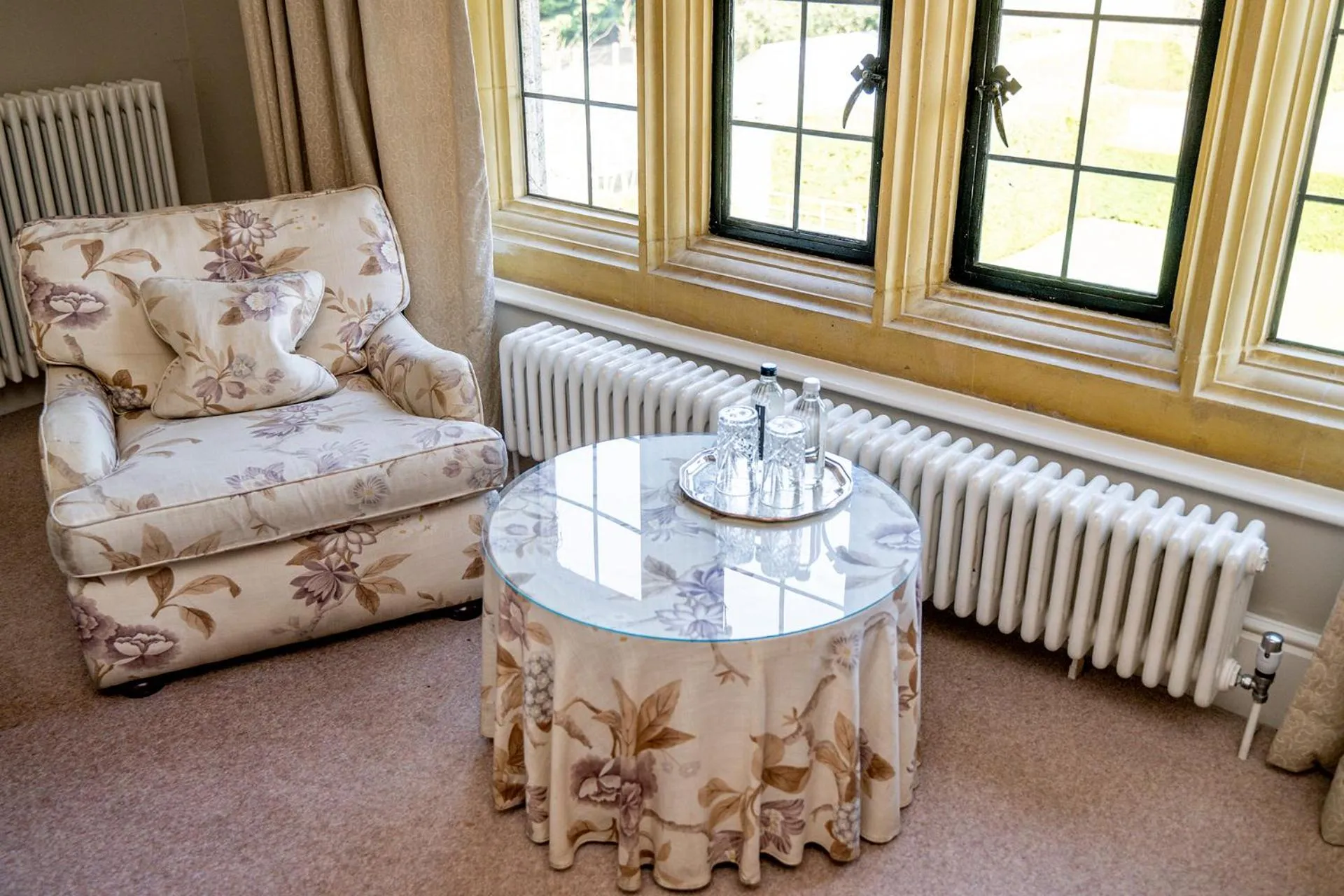 Seating area in Llangoed Hall
