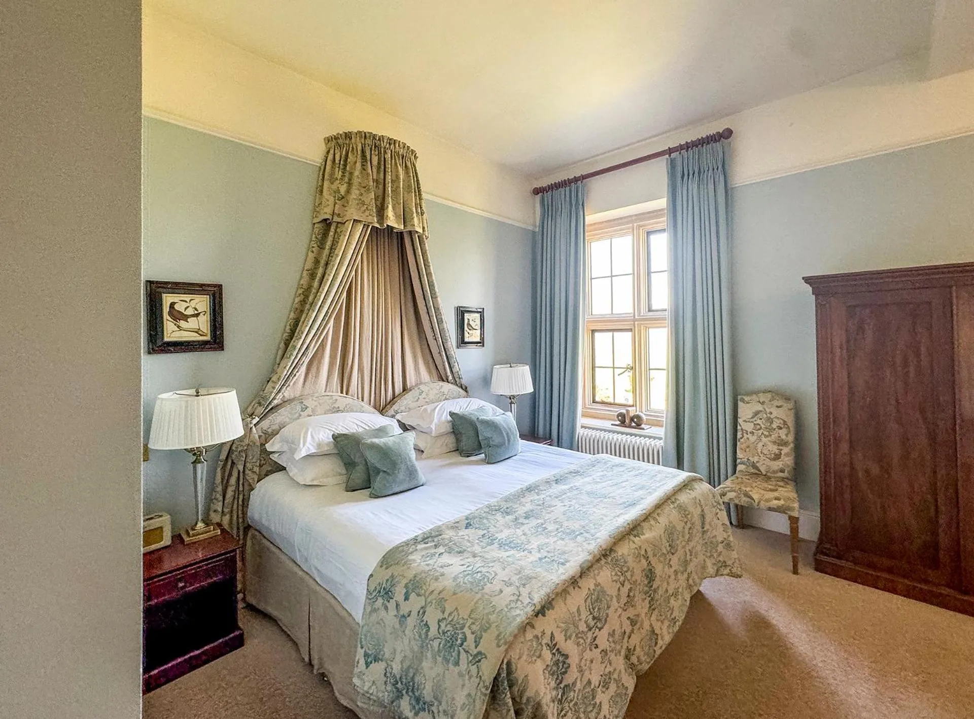 Bed in Llangoed Hall