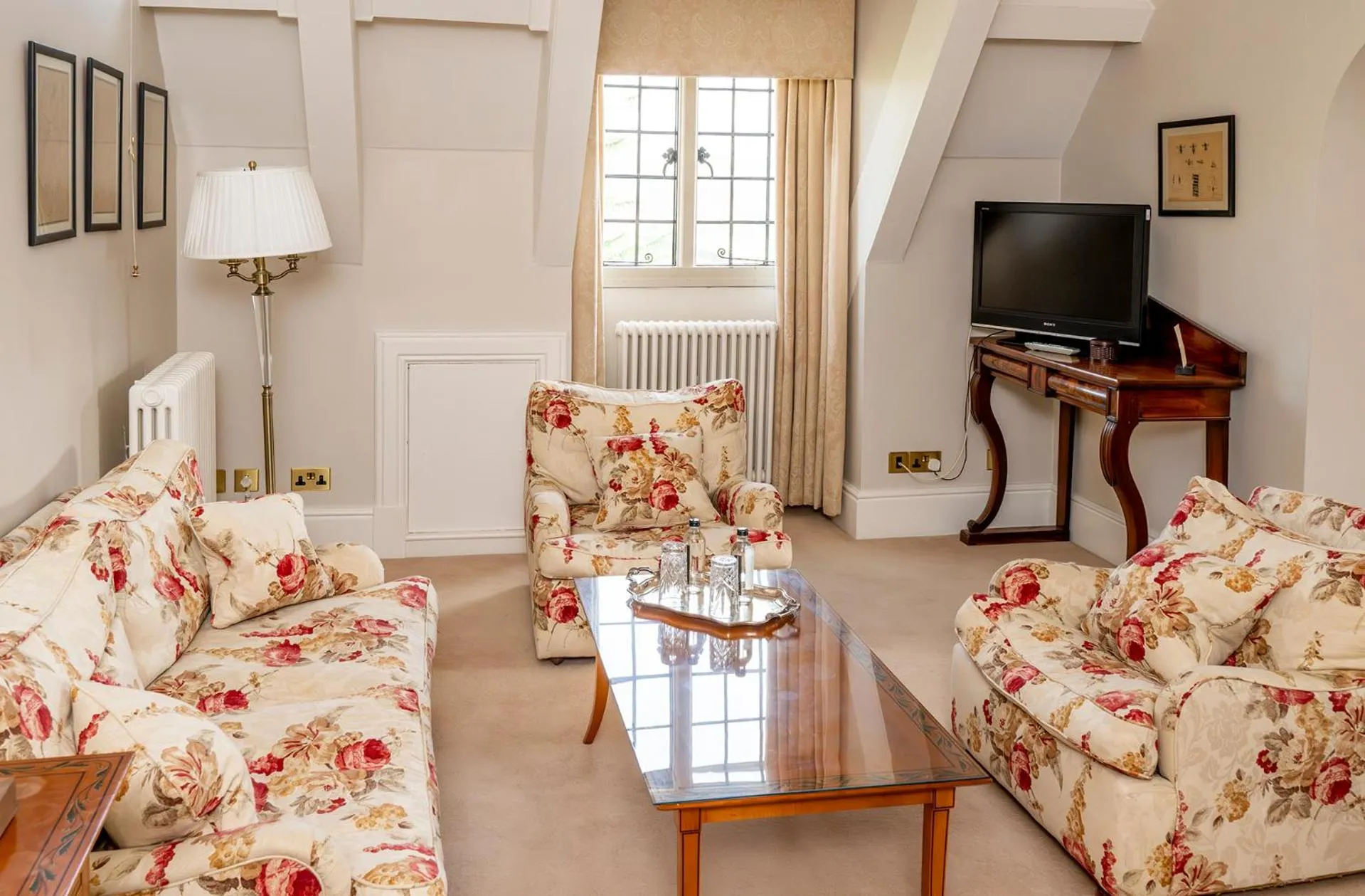 Seating area in Llangoed Hall