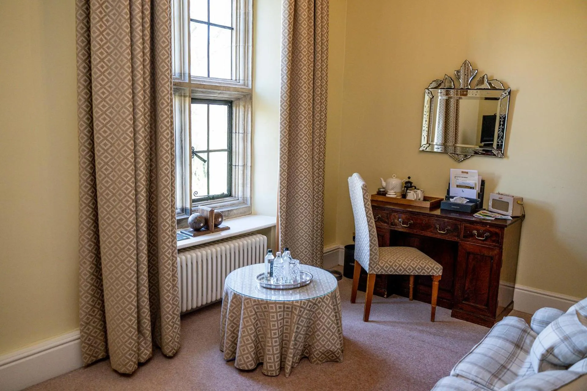 Seating area in Llangoed Hall