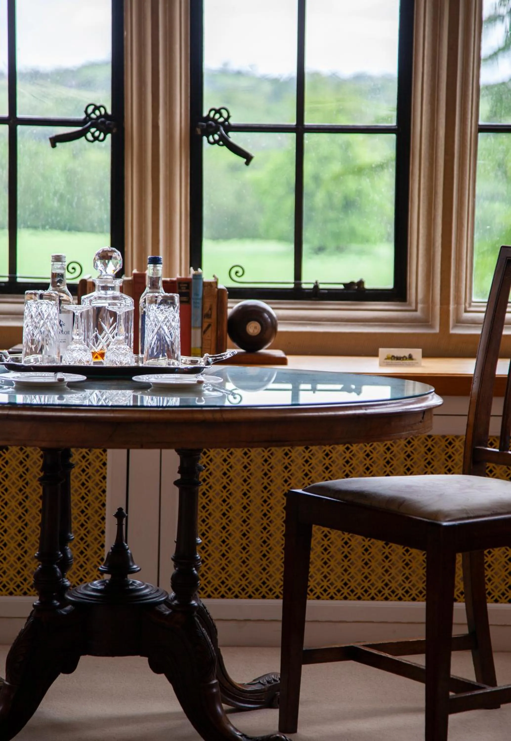 Dining area in Llangoed Hall