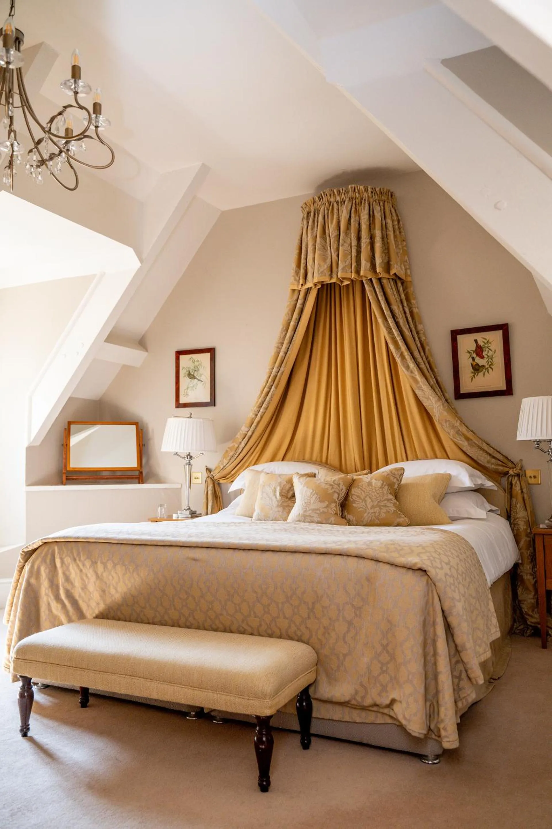 Bed in Llangoed Hall