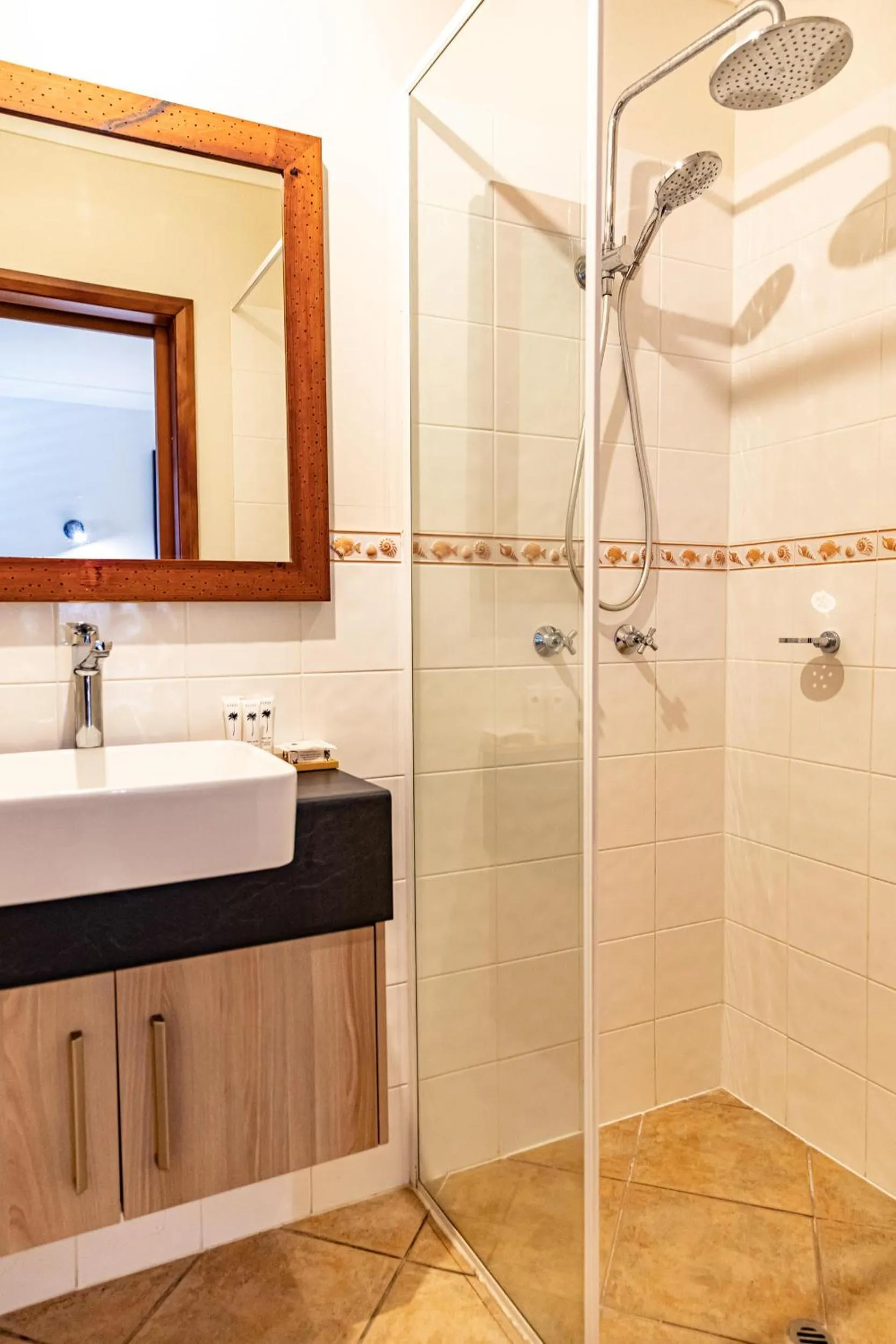 Shower in Hibiscus Resort & Spa - Official Onsite Reception & Check In