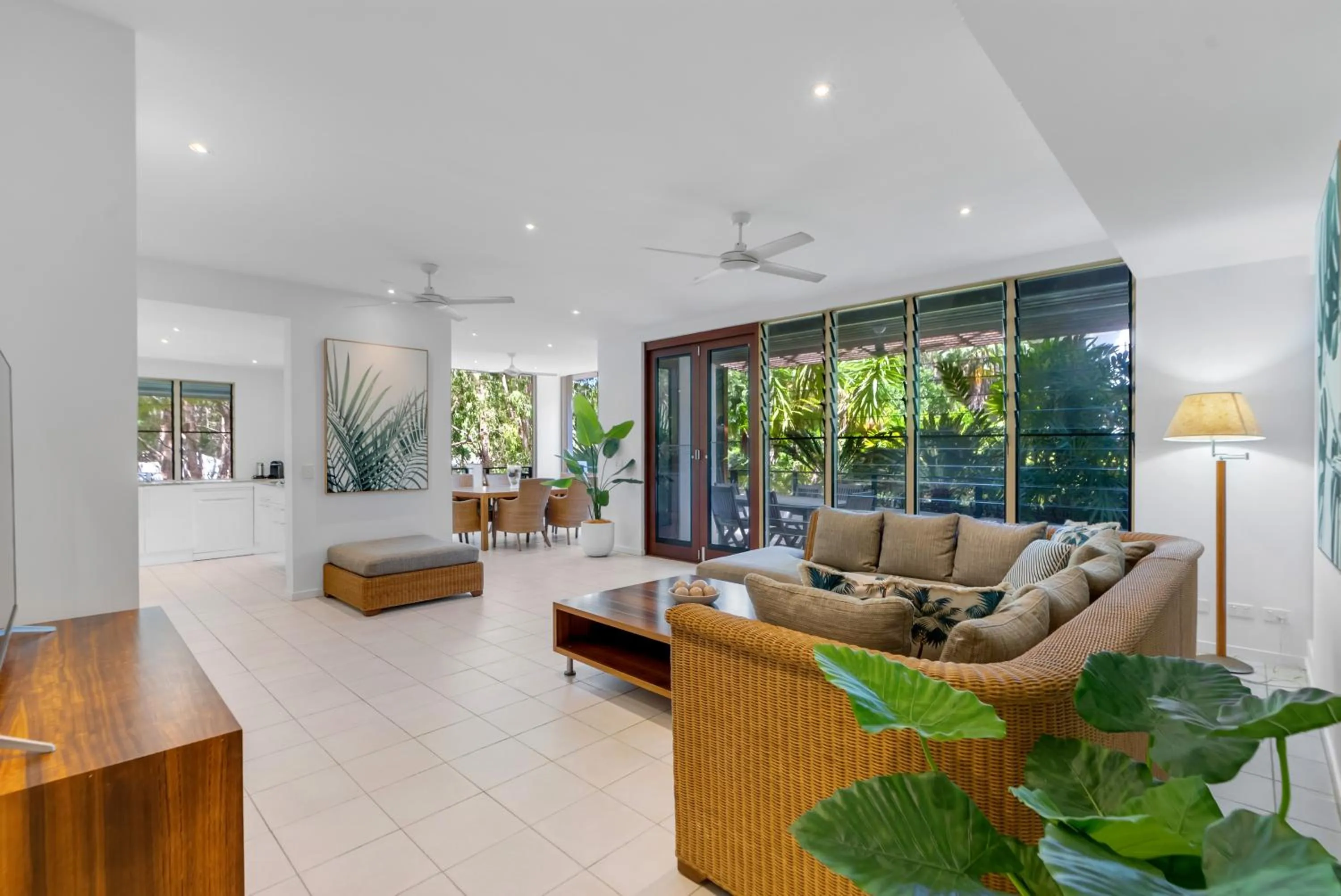 Living room in Sanctuary Palm Cove