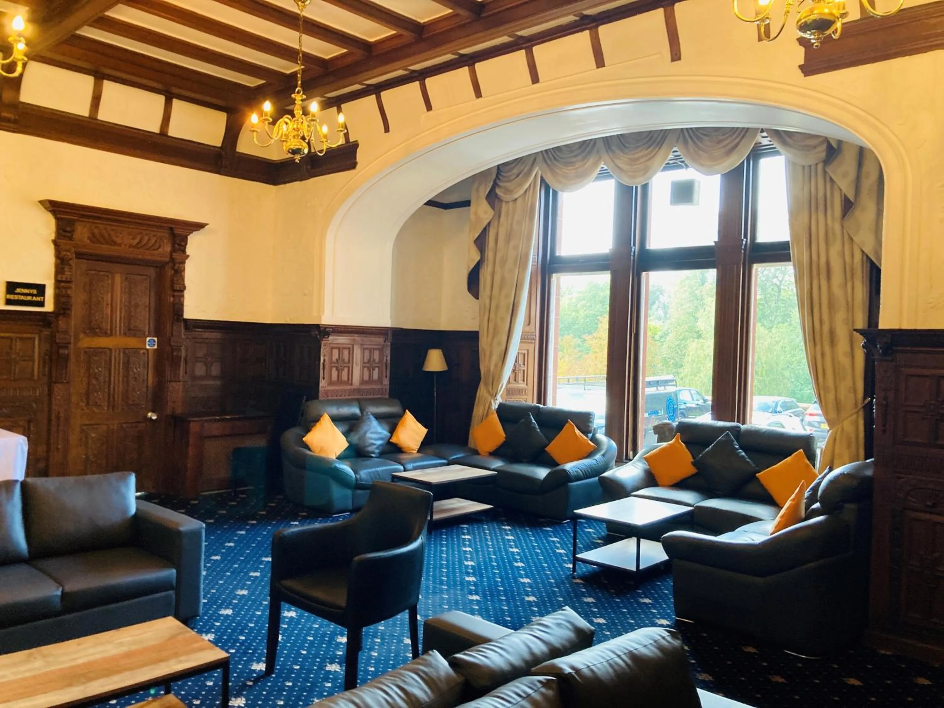 Communal lounge/ TV room in Adamton Country House Hotel