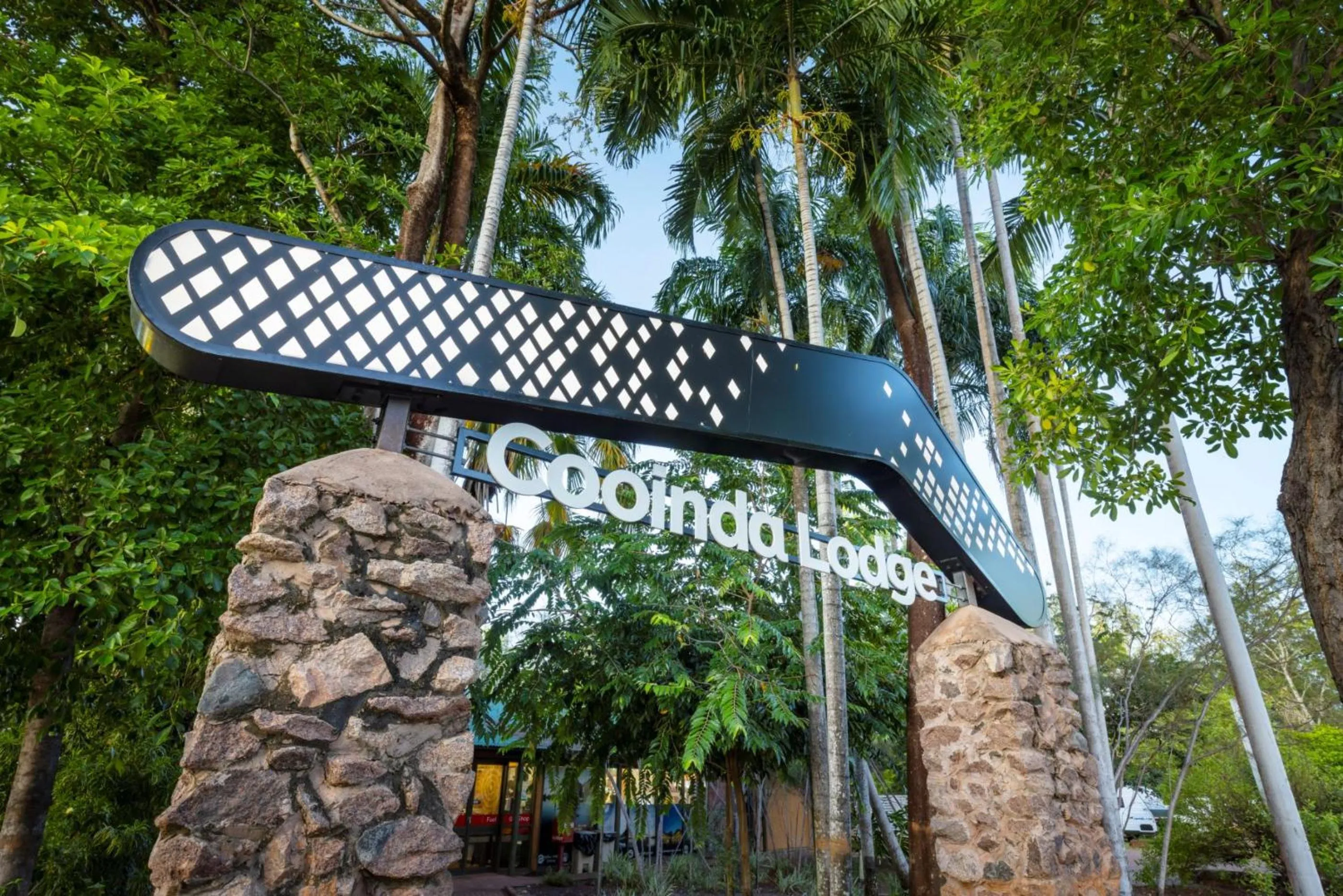 Facade/entrance in Cooinda Lodge Kakadu