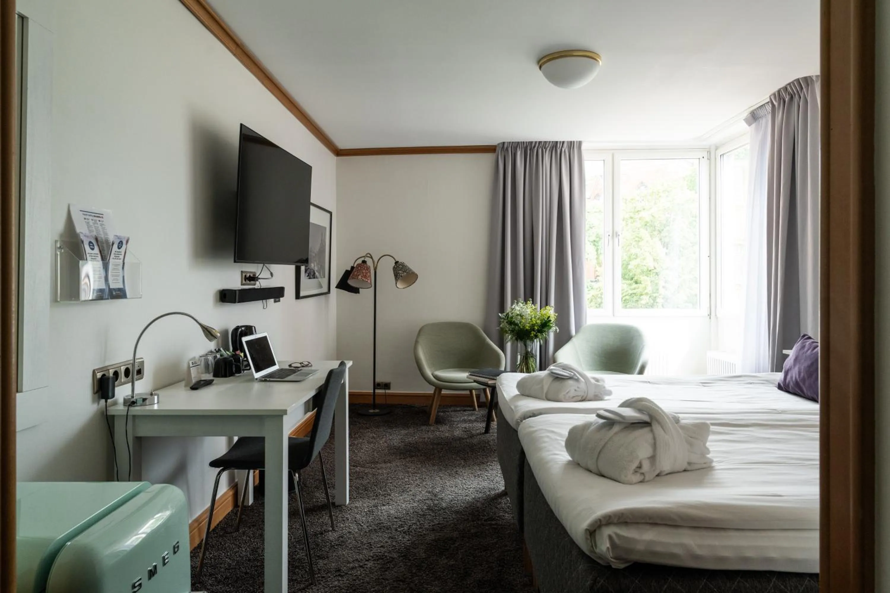 Property building, Bed in Best Western Kom Hotel Stockholm