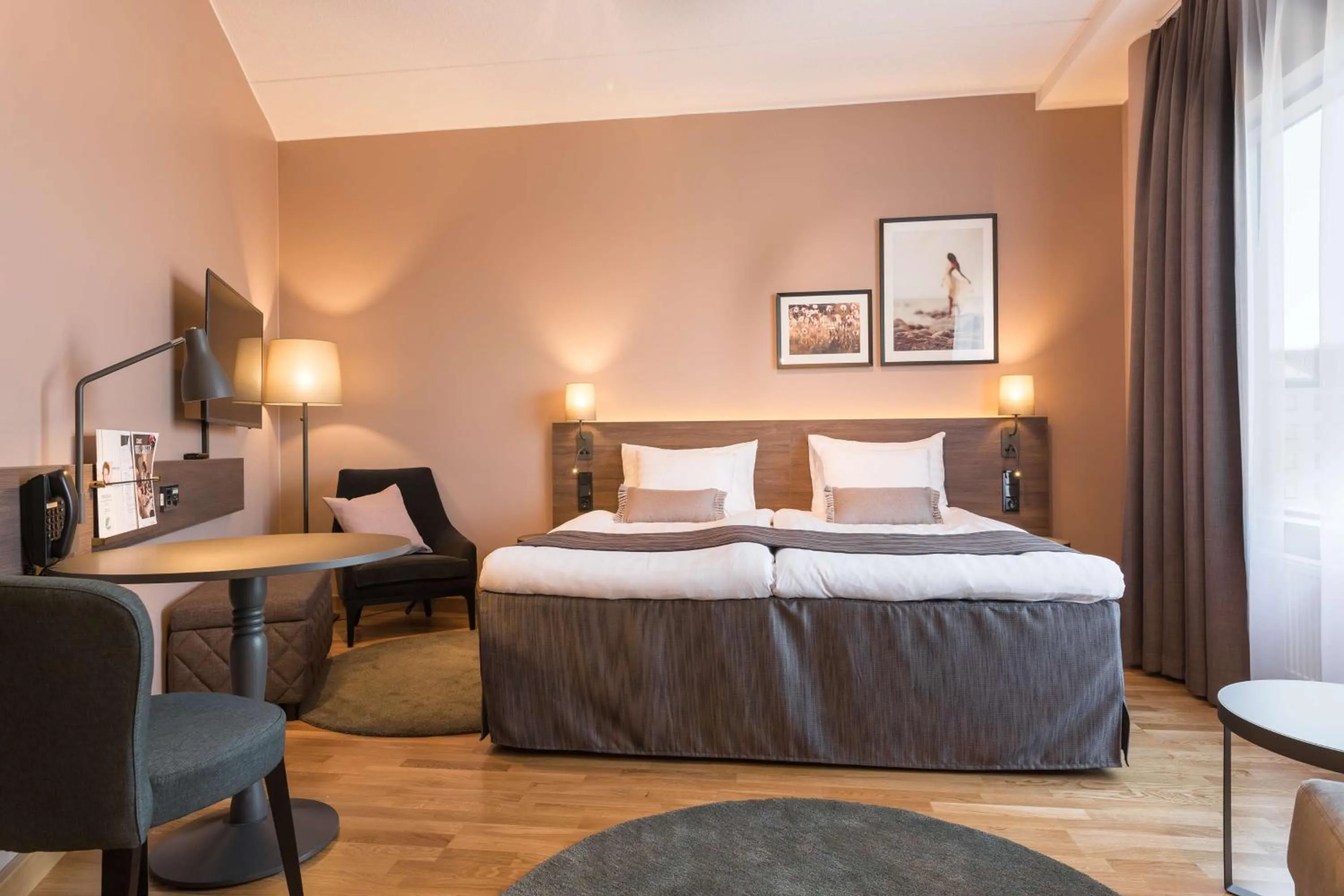 Bedroom, Bed in Scandic Vaasa