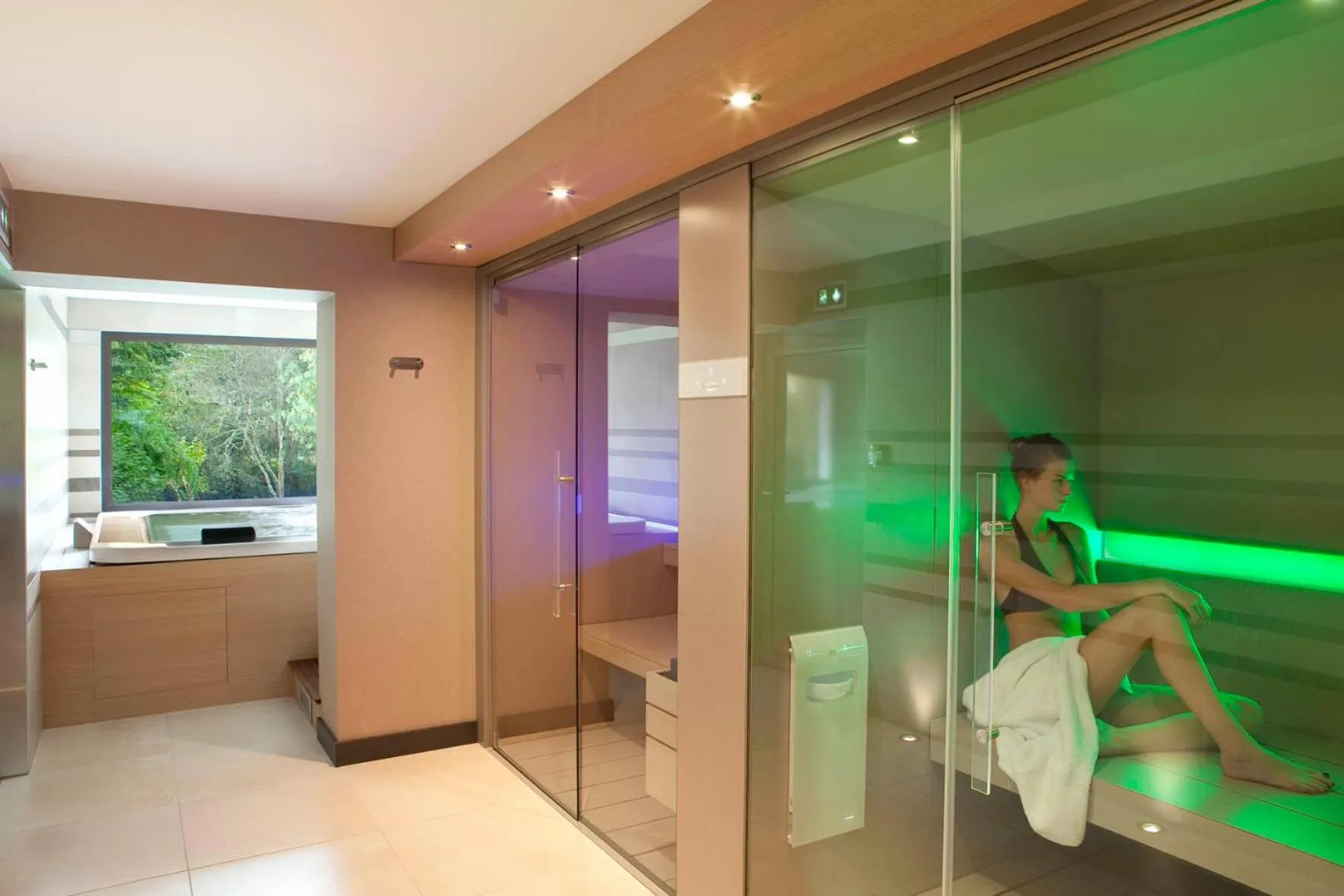 Sauna in L'Aubinière Hôtel Restaurant & Spa