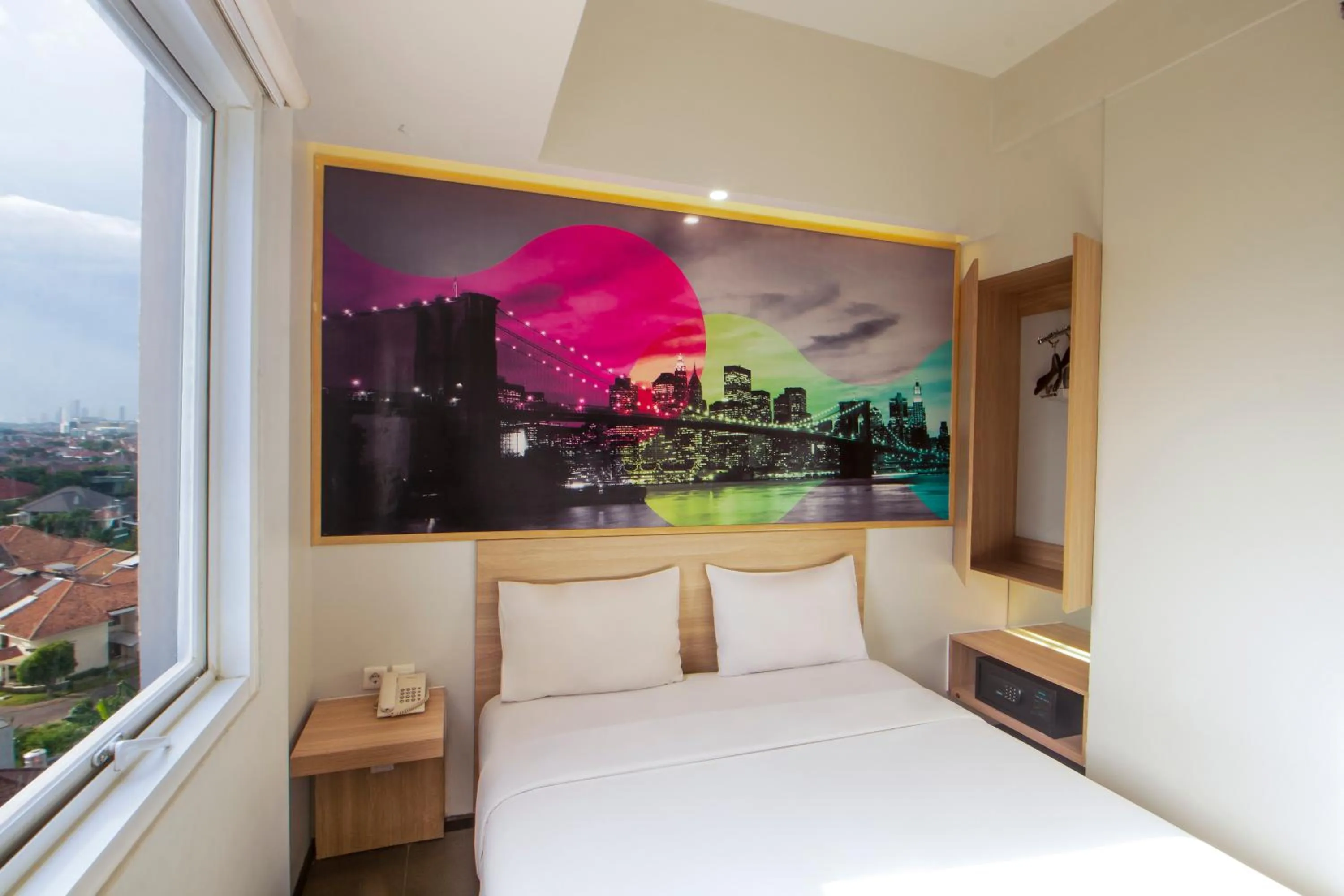 Bed in Cleo Hotel Jemursari Surabaya