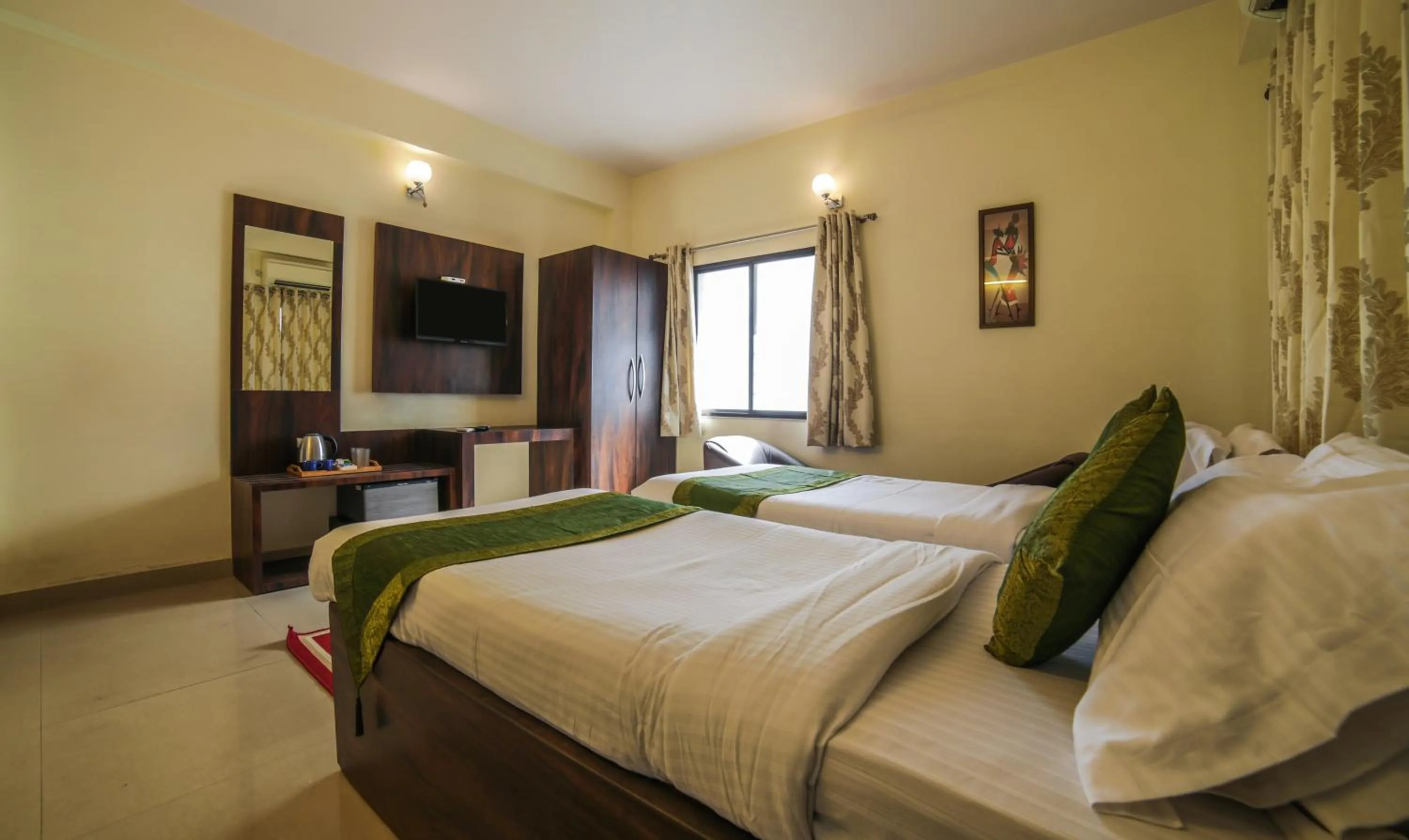 Bedroom, Bed in Treebo Ivory House