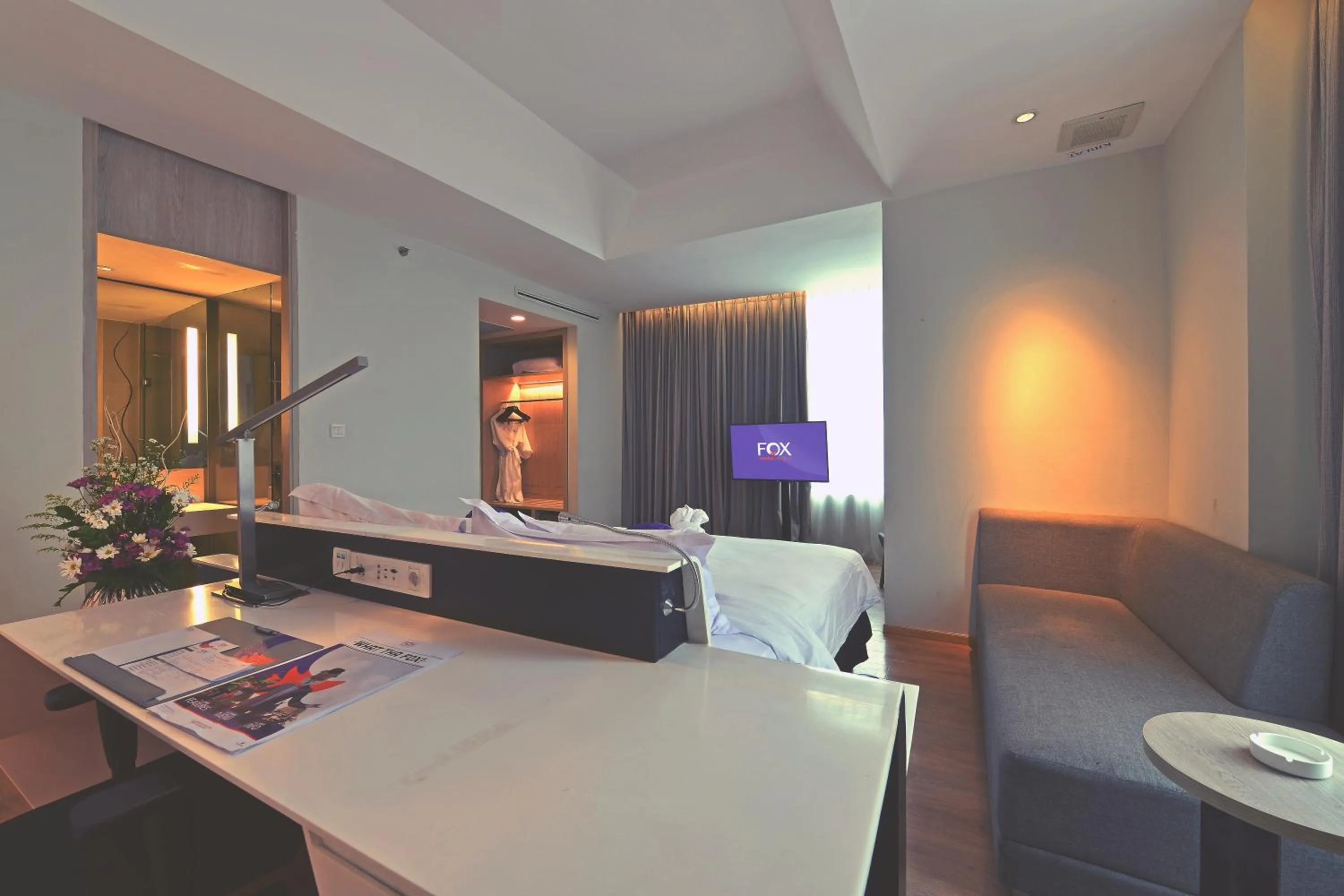 Bed in FOX Hotel Pekanbaru