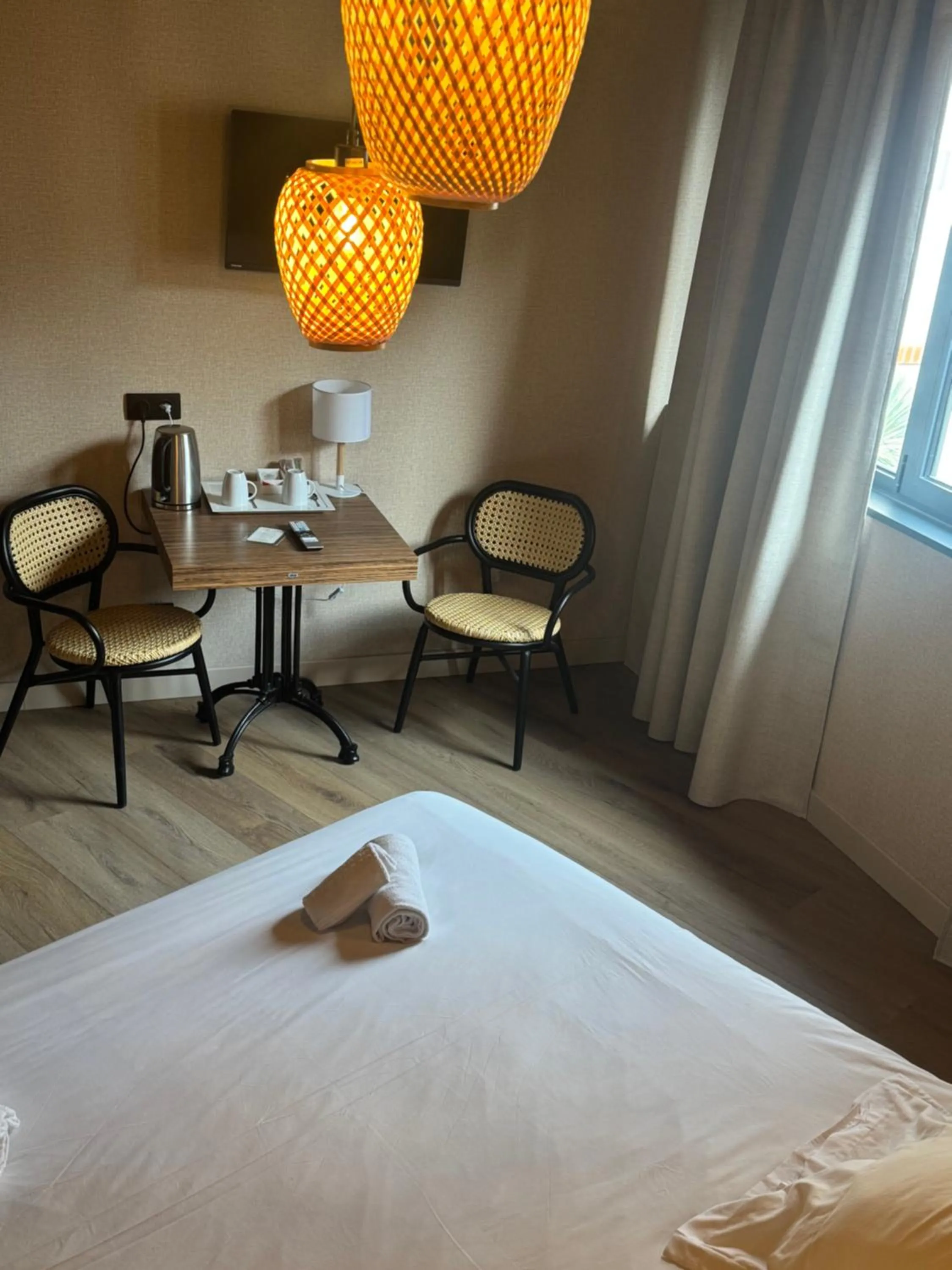 Bed in Hostellerie Normande